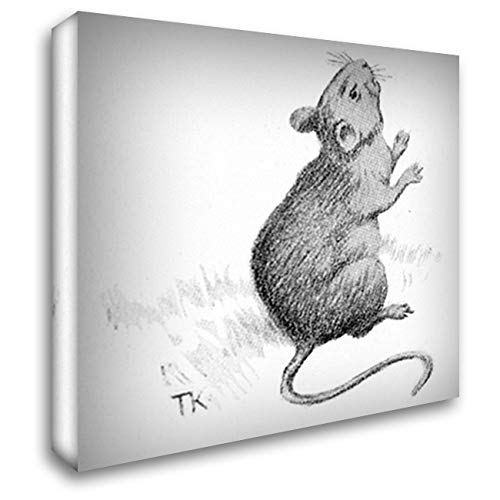 Theodor Severin Kittelsen Mouse 20x20 Gallery Wrapped Canvas Art - Nordic Folk Art Wall Decor for Living Room, Bedroom & Office