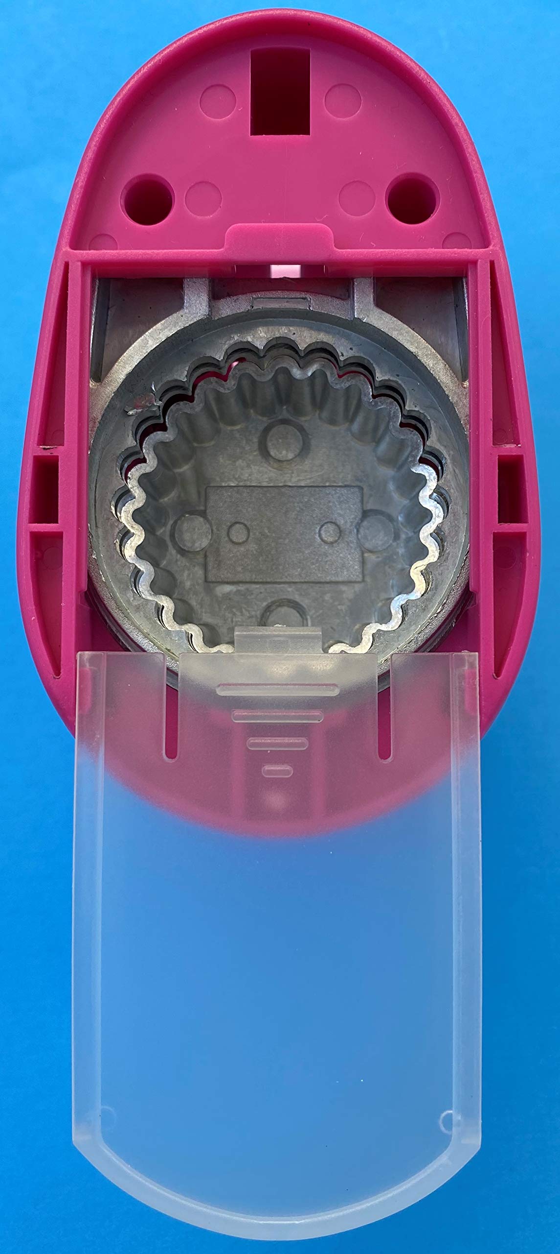 Pink Eva Foam Punch Scallop Tool - 1.89 Inch (4.8cm) Craft Hole Puncher for DIY Scrapbooking, Card Making & Paper Crafts - Perfect for Handmade Greeting Cards, Journals & Home Decor Projects