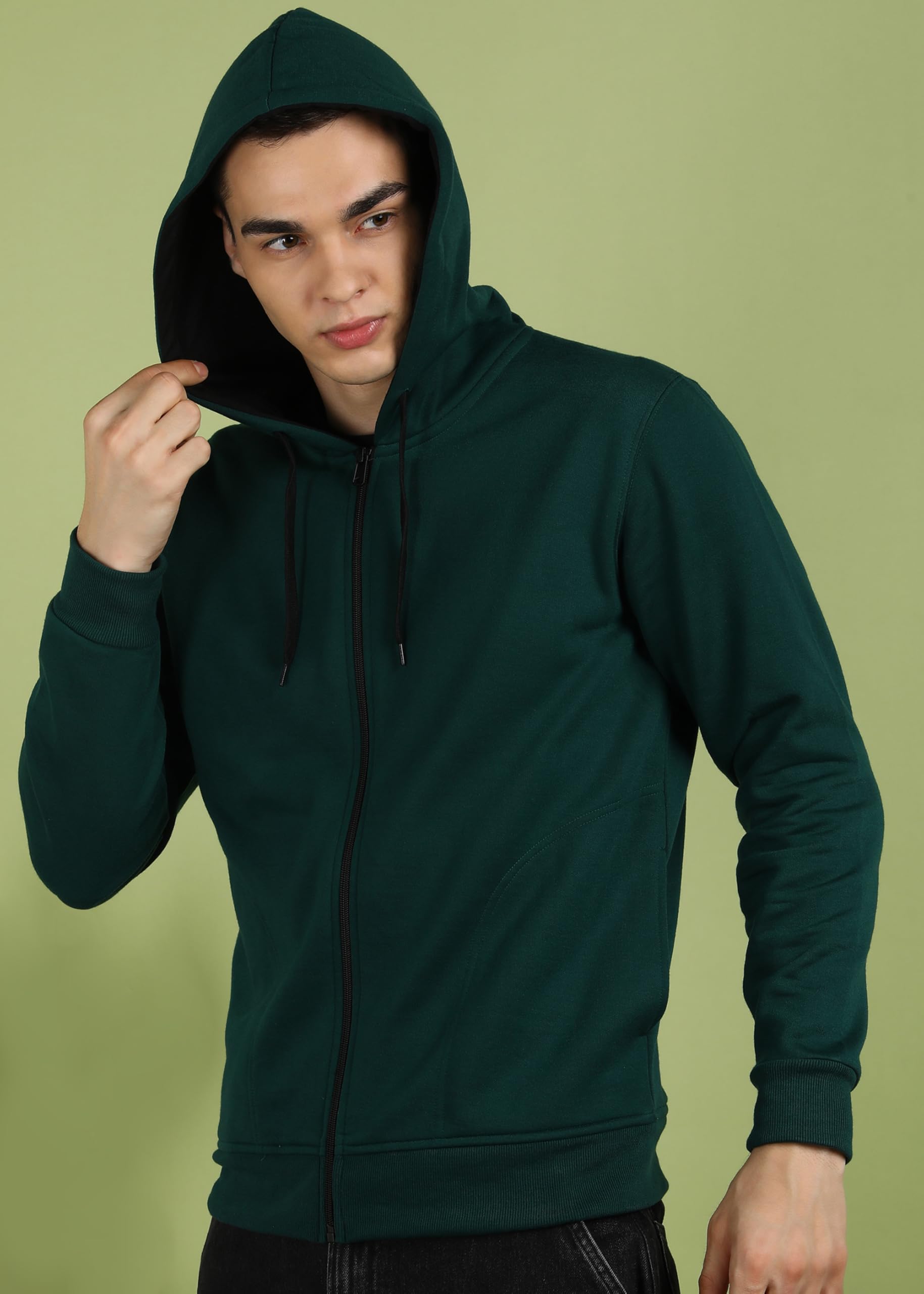 Alan Jones Men's Cotton Hooded Sweatshirt - Soft & Comfortable Pullover Hoodie for Casual Wear, Gym, and Outdoor Activities