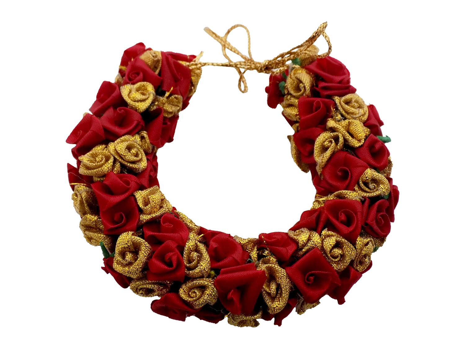 Confidence Bridal Flower Bun Hair Gajra Accessories for Women & Girls - Maroon Floral Hair Jewelry for Weddings, Parties & Special Occasions