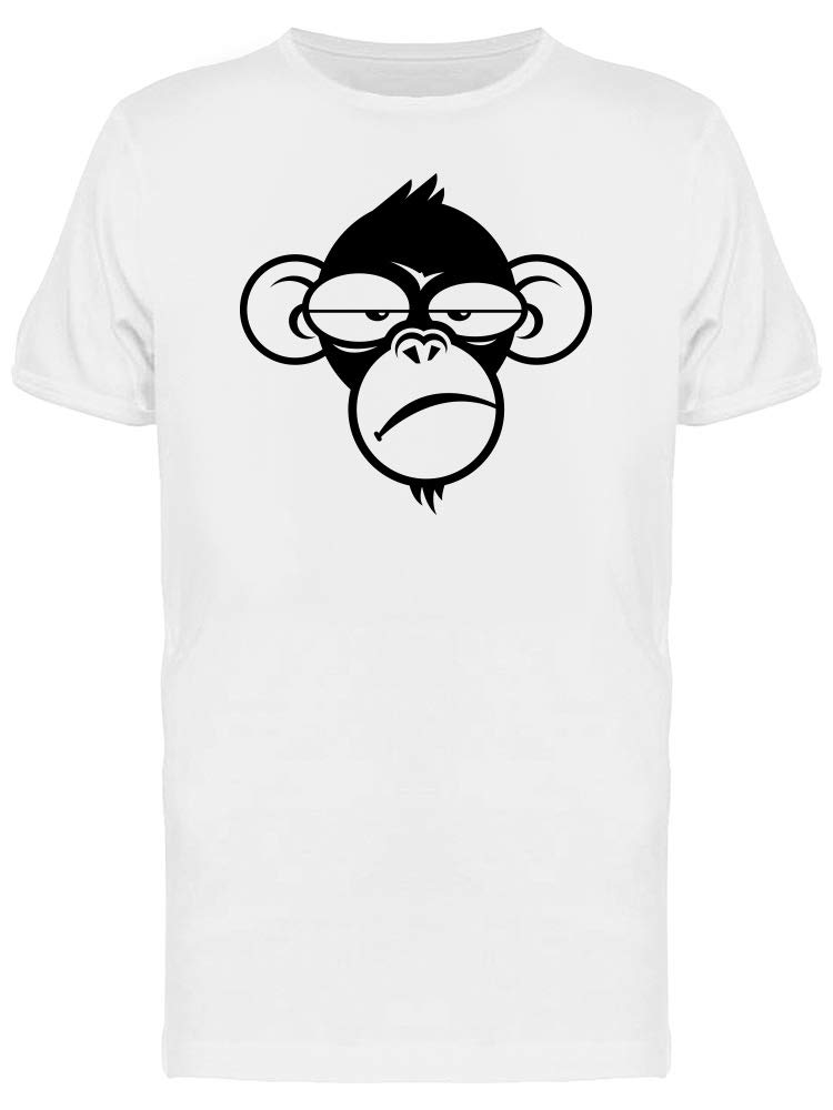 Smartprints Monkey Sleepy Face Logo T-Shirt for Men - Comfortable Cotton Graphic Tee for Casual Wear, Lounge & Street Style