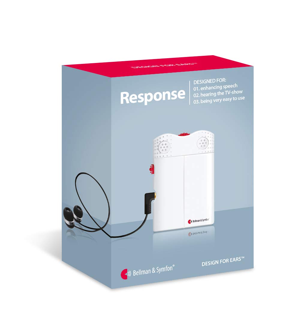 Bellman & Symfon Response Personal Sound Amplifier - Wireless Hearing Aid Device with Headphones & TV Cable - Digital Audio Enhancer for Clear Sound in Noisy Environments - Perfect for TV Watching, Conversations & Outdoor Activities