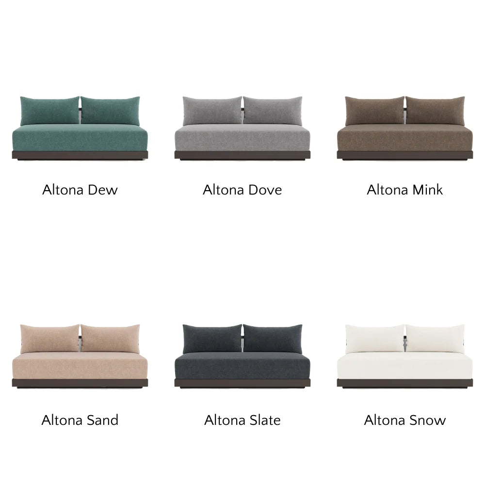 Antigua Outdoor 2-Seat Armless Patio Sofa - Perfect for Poolside, Garden, and Backyard Relaxation