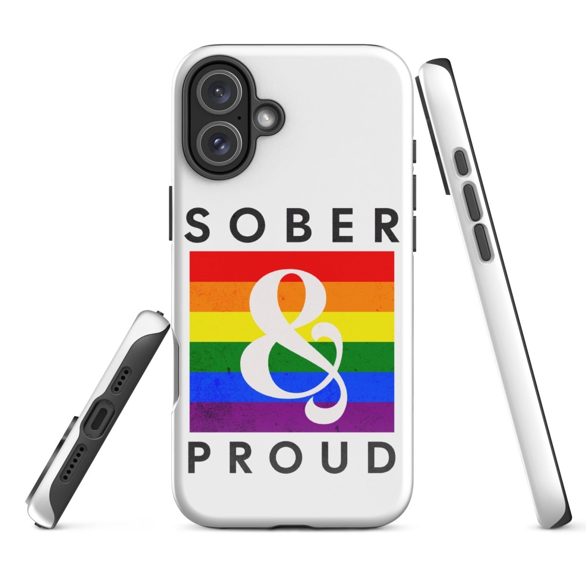 Sober & Proud iPhone Case - Stylish Protective Phone Cover for iPhone 13/14/15 Pro Max - Perfect for Recovery Support, AA Meetings & Sober Living