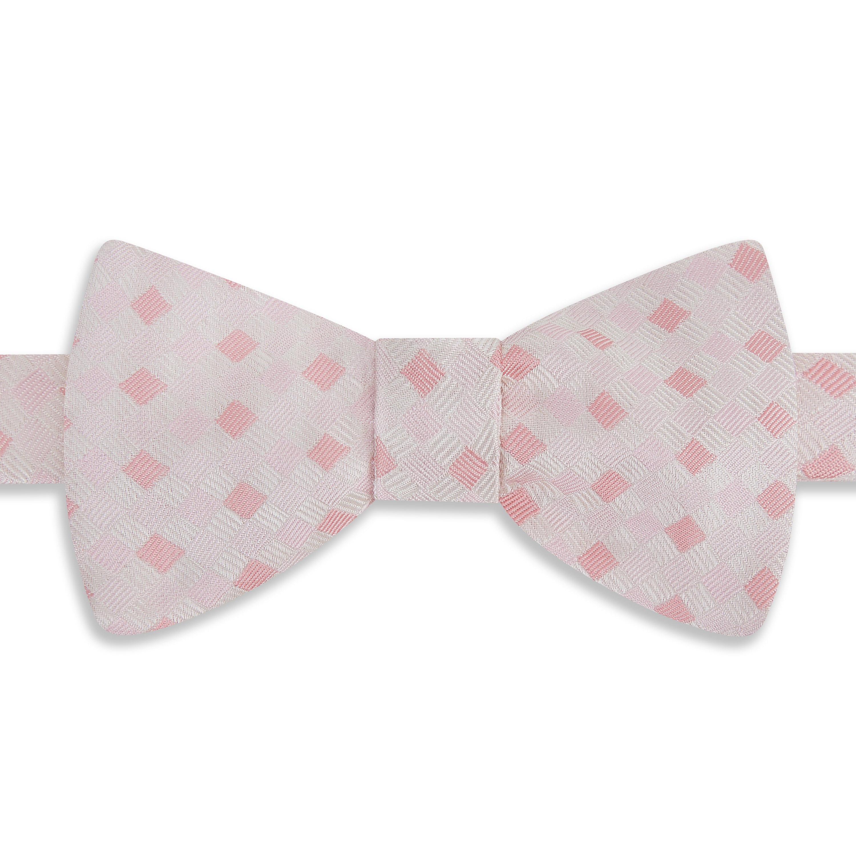 Elegant Pink Harlequin Woven Silk Bow Tie for Men - Perfect for Weddings, Prom & Formal Events