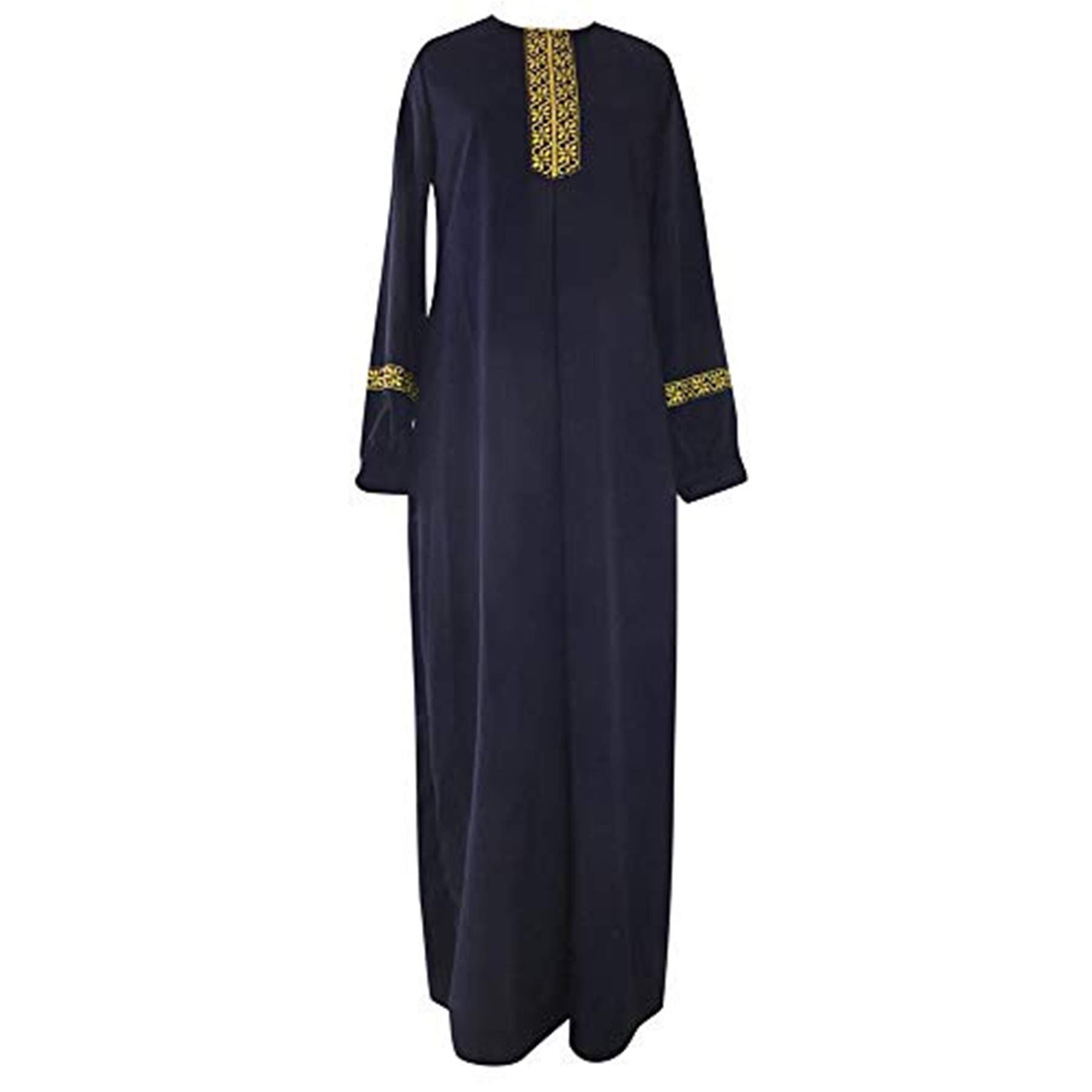 Lazapa Women's Muslim Ramadan Maxi Dress - Long Sleeve Islamic Abaya for Hajj & Umrah | Modest Prayer Dress for Eid, Mosque & Special Occasions