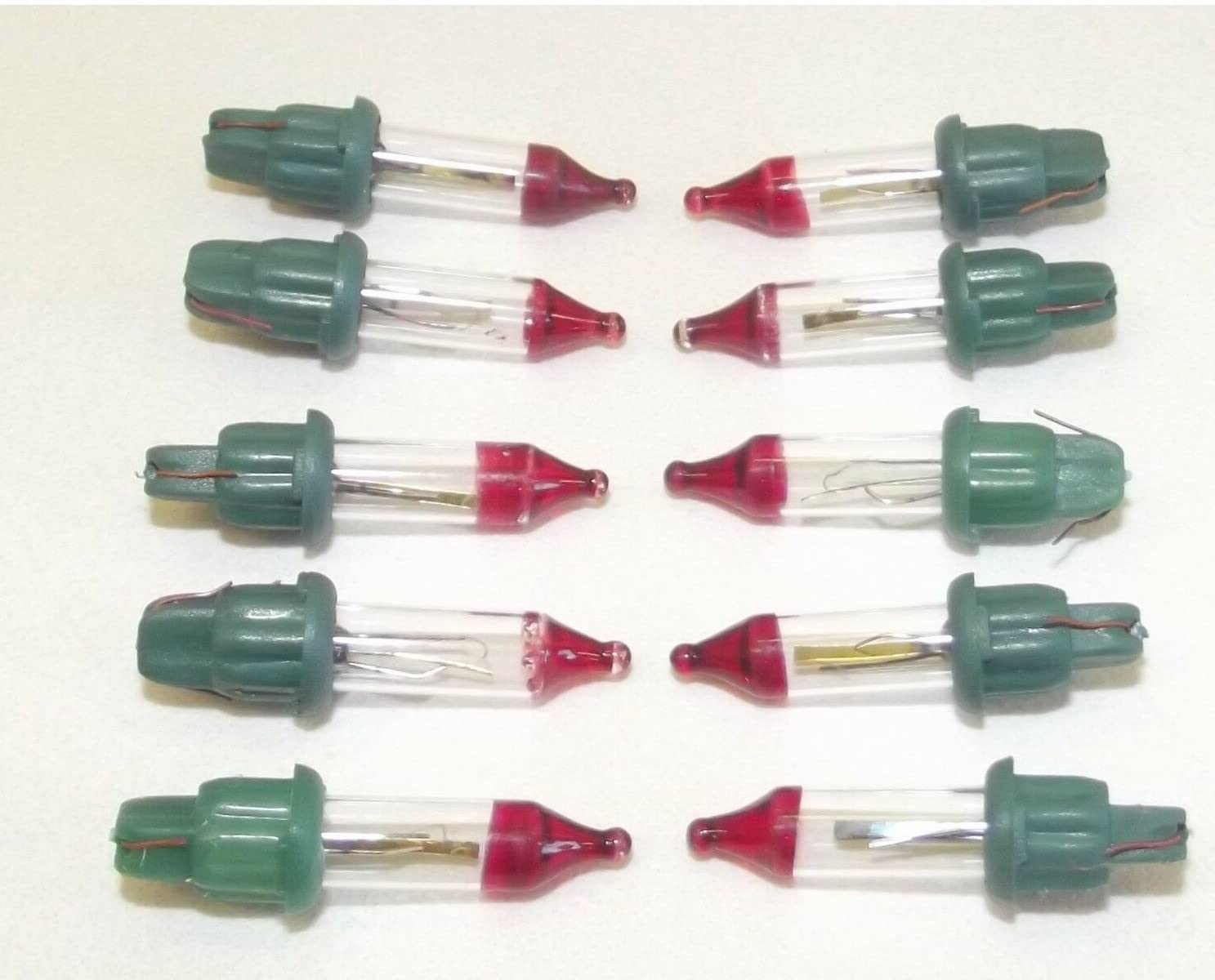 10-Pack Mini Flashing Bulbs - 2.5V 0.425W Clear Glass Incandescent Christmas Lights for Indoor/Outdoor Use - Perfect for Holiday Decorations, Christmas Trees, and Festive Lighting Displays