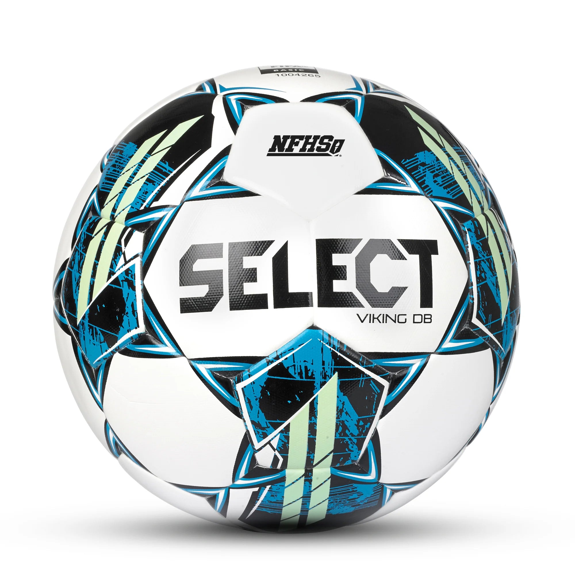 Select Sport Viking DB Soccer Ball - White, Blue, Green - Official Size & Weight for Training, Matches & Outdoor Games