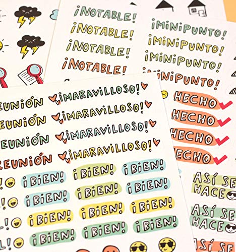 Teacher Diary Stickers - Fun & Motivational Planner Stickers for Educators, Classroom Organization, Bullet Journaling & Lesson Planning