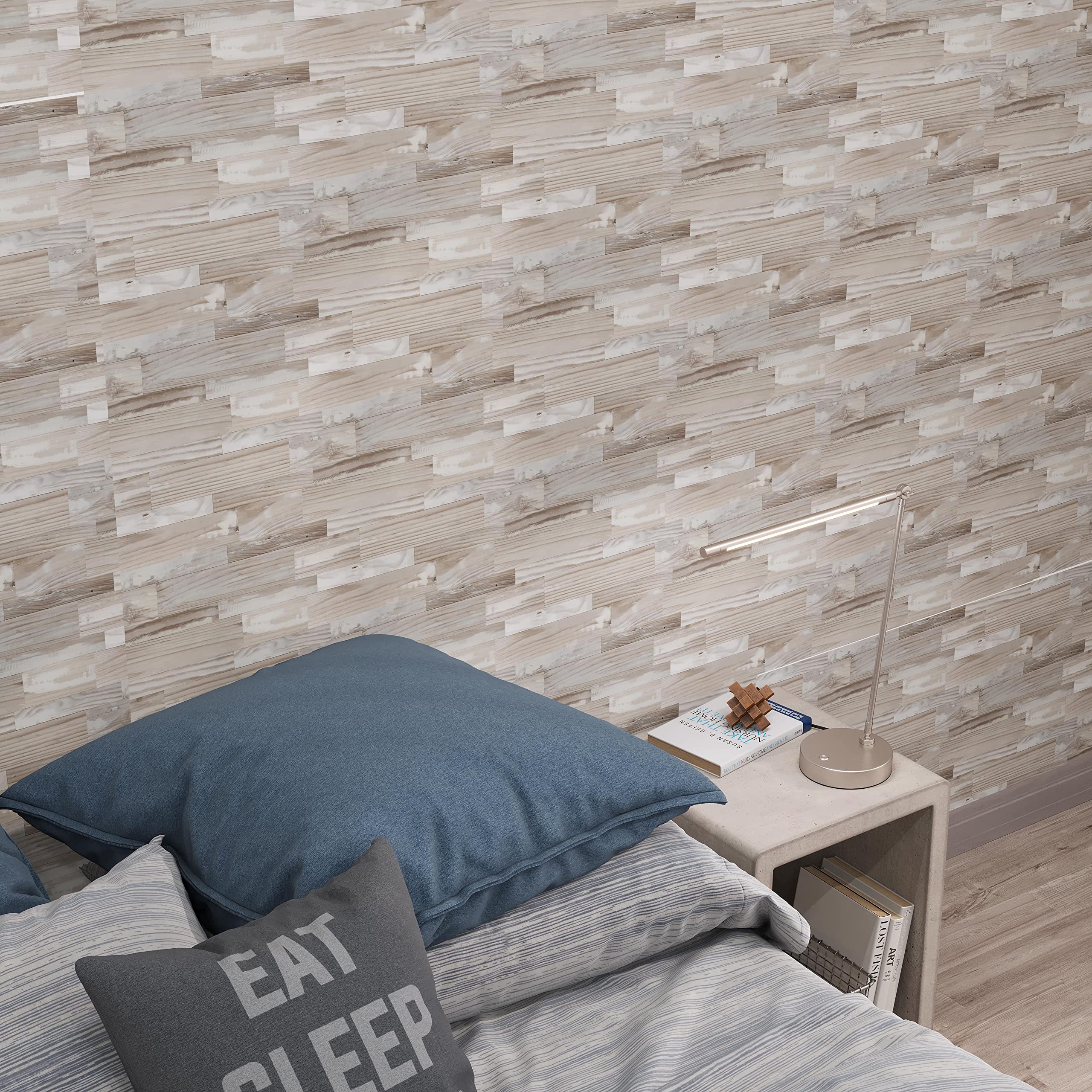 Avant Decor 8-Pack Stone Composite Subway Tiles - Peel & Stick Kitchen Backsplash for Easy DIY
