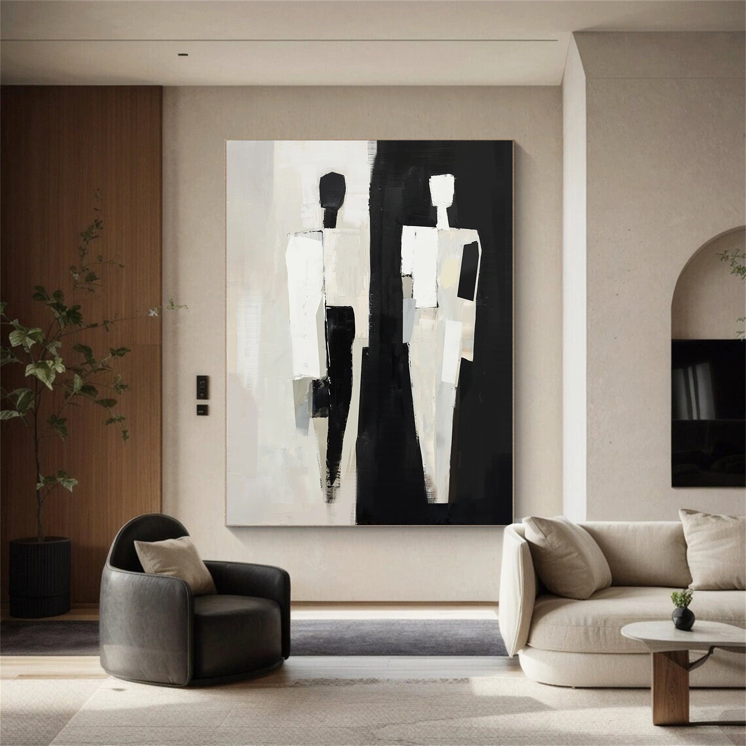 Contemporary Abstract Minimalist Wall Art Painting #CW015 - Modern Home Decor for Living Room, Bedroom & Office