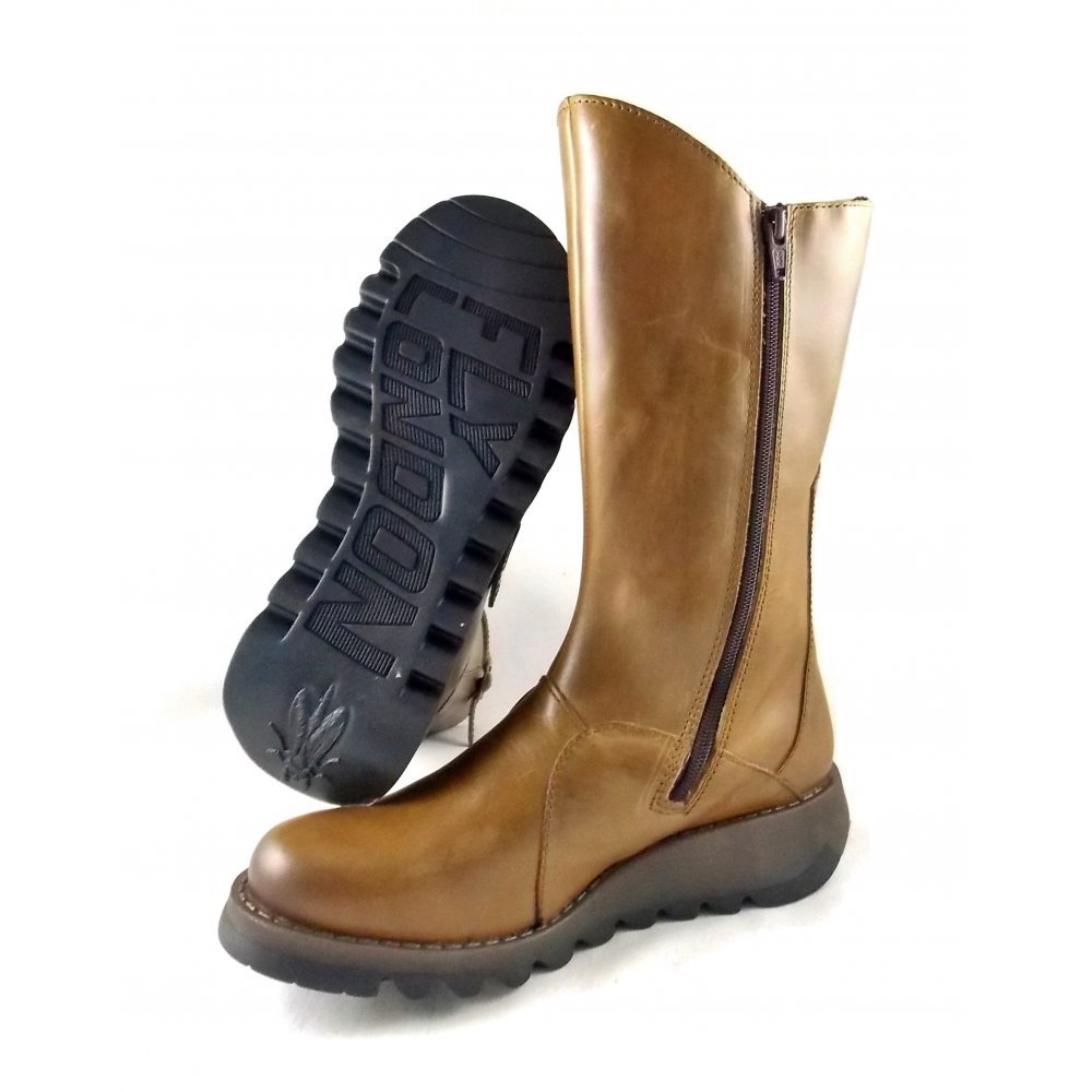 FLY London Women's Mes Leather Boots - Stylish Ankle Booties for Women, Comfortable & Fashionable Leather Shoes - Perfect for Casual Outfits, Office Wear & Night Out