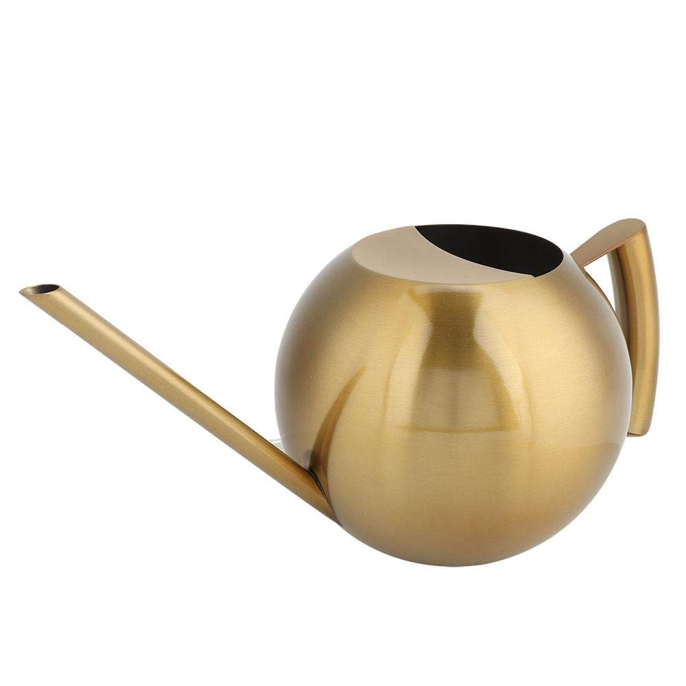 Stainless Steel Watering Can 1000ml - Long Spout Portable Water Pot for Garden, Flowers & Plants - Durable & Lightweight (Gold/Bronze) - Perfect for Indoor & Outdoor Gardening, Balcony Plants & Greenhouses