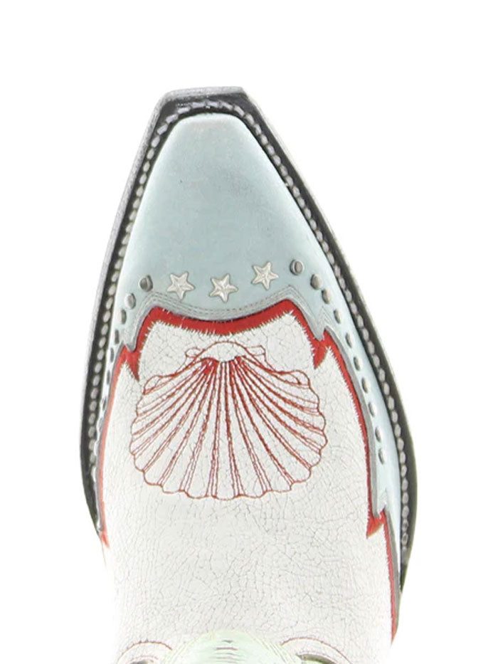 Old Gringo L4073 Women's Coraline Leather Boots in Taupe & Teal - Stylish Western Boots for Cowgirl Fashion, Rodeo Events & Country Outfits