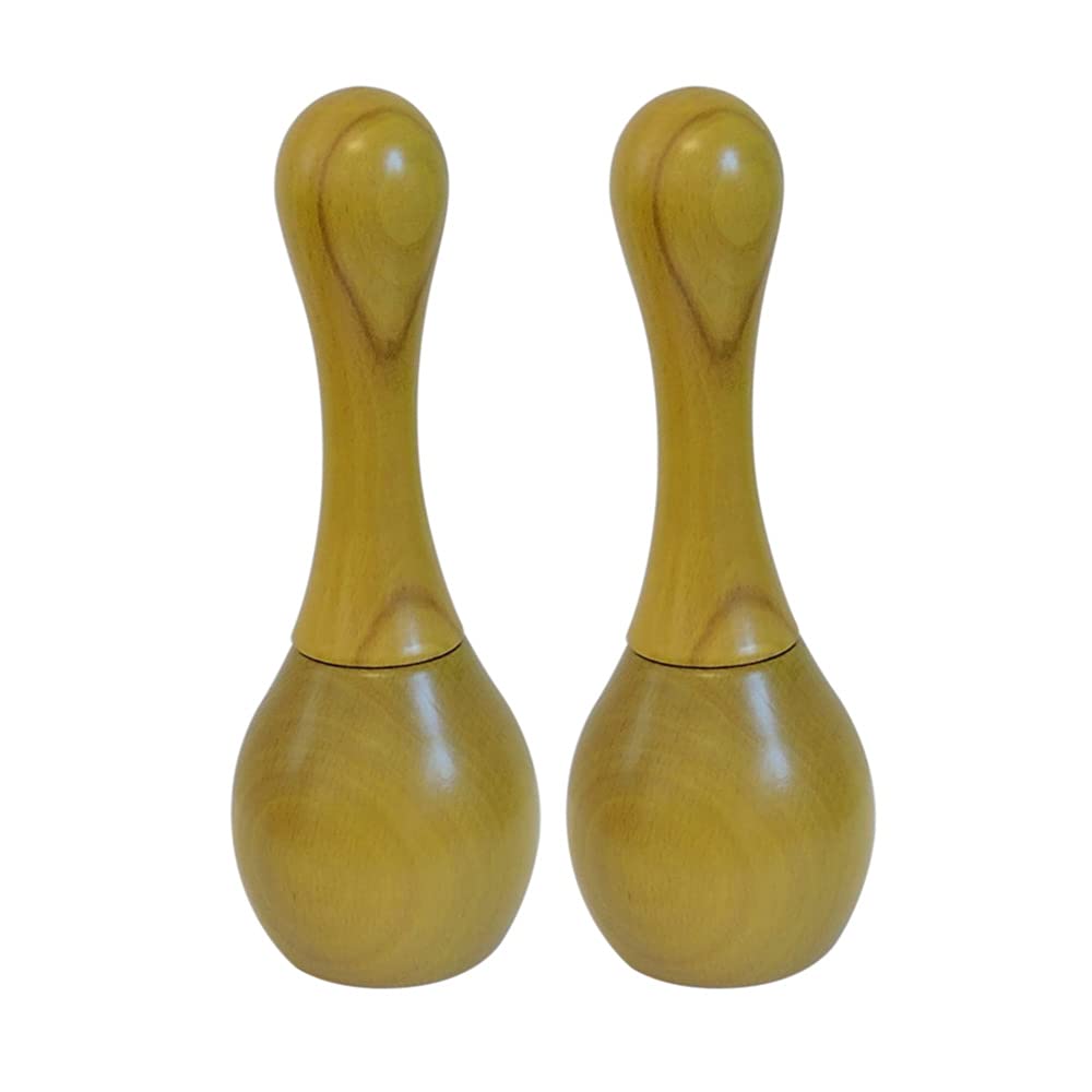 Premium 9-Inch Beechwood Maracas - Handcrafted Musical Shakers (Green, Set of 2) - Perfect for Latin Music, Parties, Classroom Activities & Kids' Playtime