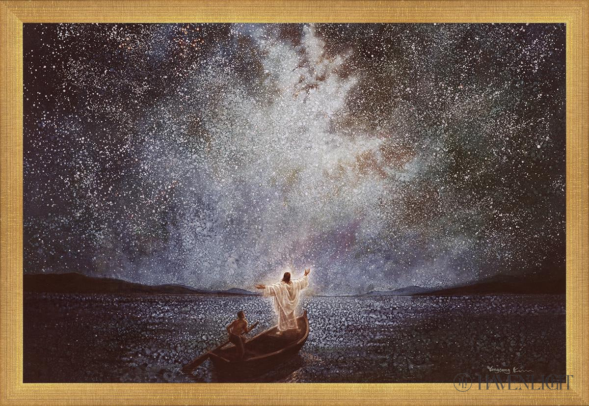 Calm and Stars by Yongsung Kim - Serene Wall Art for Home & Office Decor - Perfect for Living Rooms, Bedrooms, and Meditation Spaces