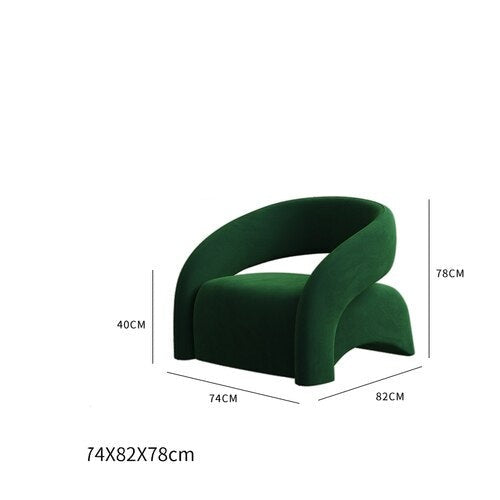 Luxury Velvet Sofa Chair - Plush Comfort for Living Room, Bedroom & Office - Modern Home Decor Accent Piece