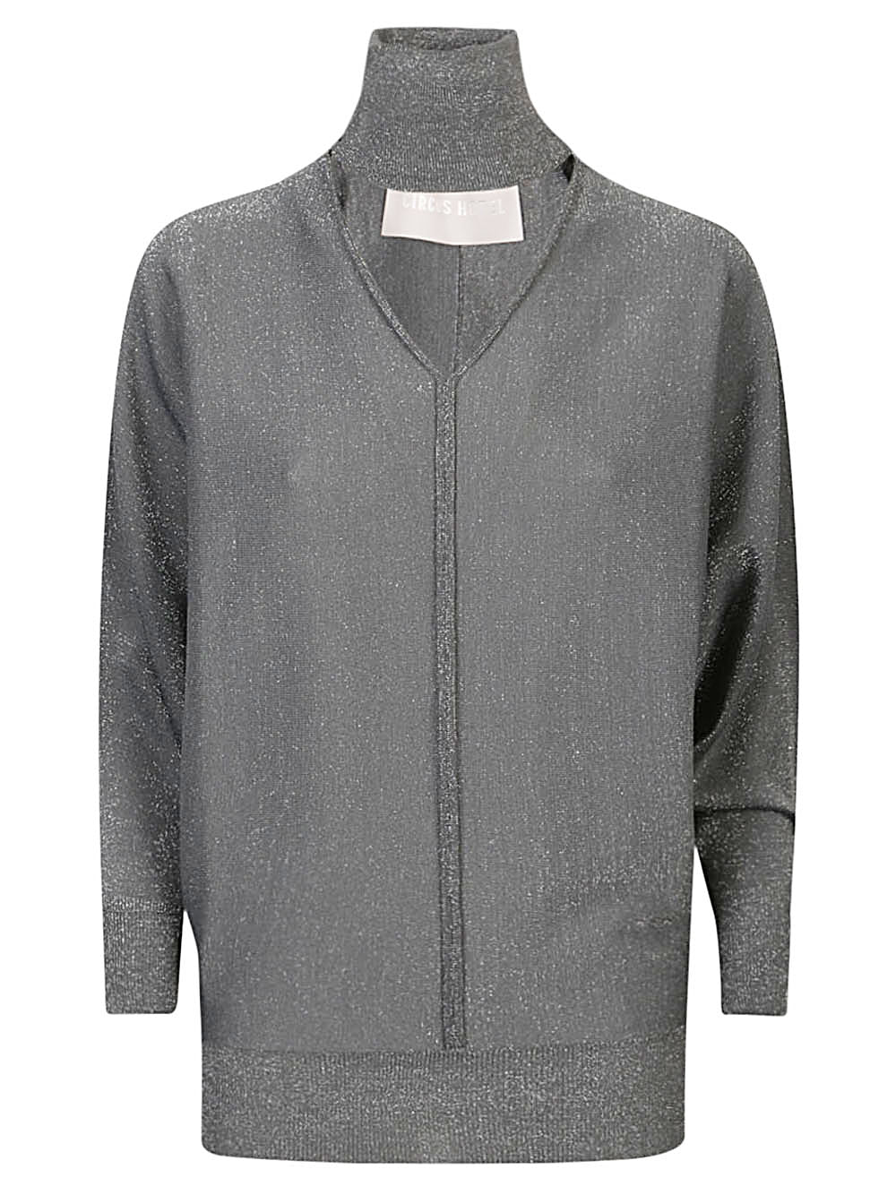 Circus Hotel Sweaters for Women - Soft Grey Knit Pullover | Cozy Lounge Wear & Casual Outfit for Travel, Home, and Work