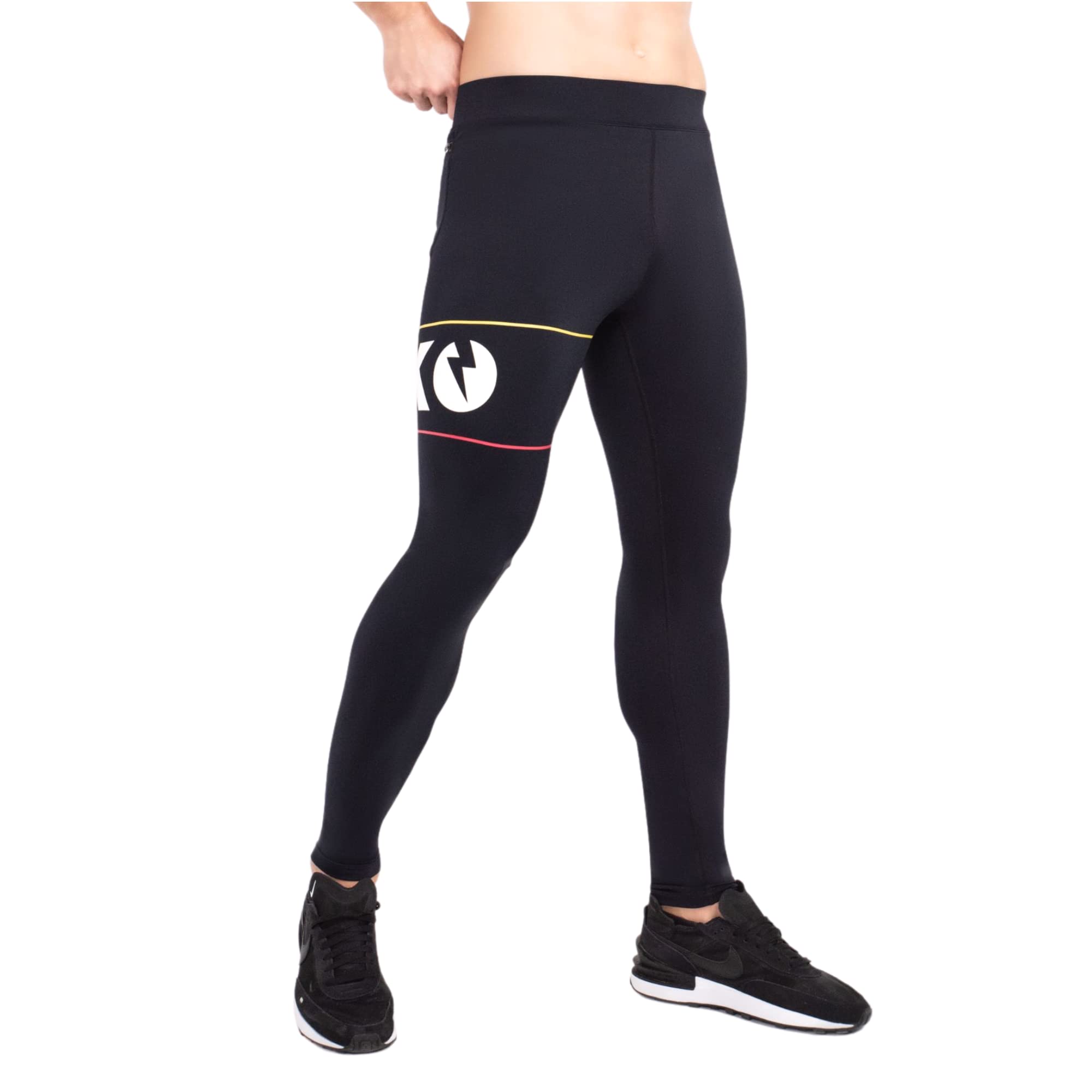 Kapow Meggings Performance Pro Range - Men's Compression Leggings with Pockets for Running, Gym & Workout | Moisture-Wicking & Breathable for High-Intensity Training