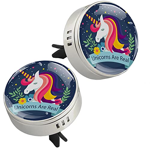 Magic Unicorn Floral Car Diffuser with Vent Clips - Car Air Freshener & Perfume for Vehicles | Perfect for Road Trips, Commuting & Gift Giving