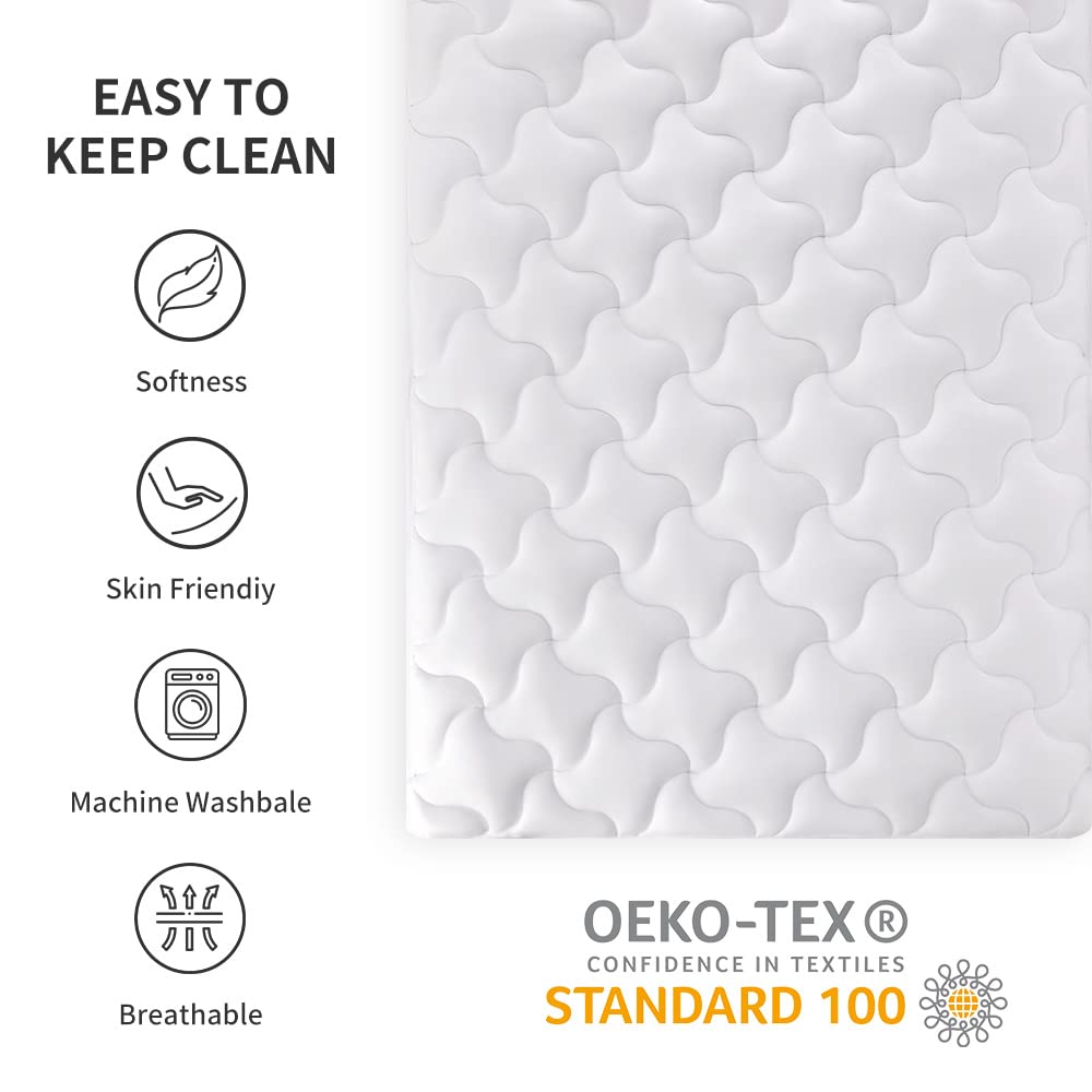 Cooling Cal King Mattress Topper - SLEEP ZONE Quilted Fitted Mattress Pad Cover, 8-21