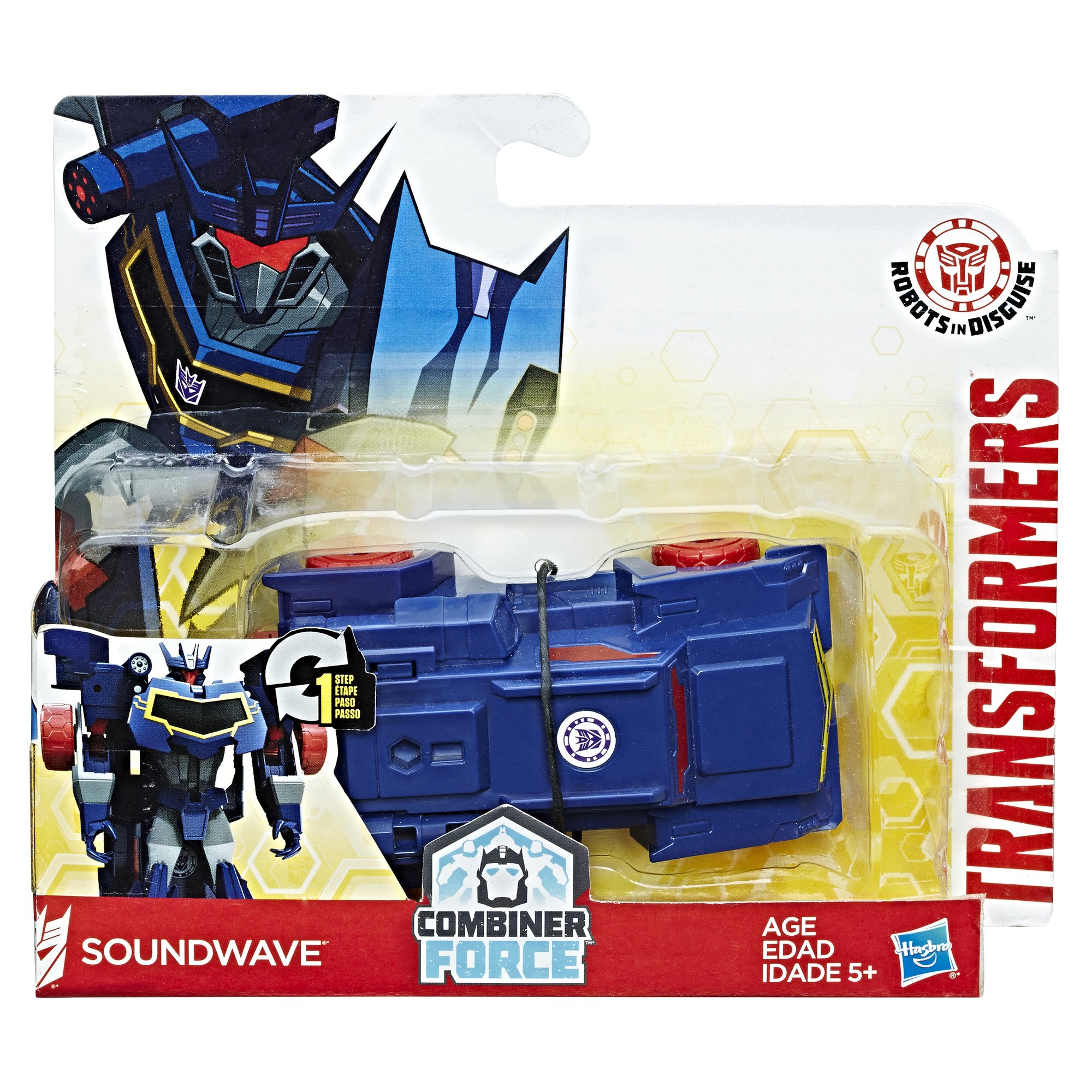 Transformers Combiner Force 1-Step Changer Soundwave Action Figure - Robot to Boombox Toy for Kids & Collectors - Perfect for Playtime, Display, and Gifts