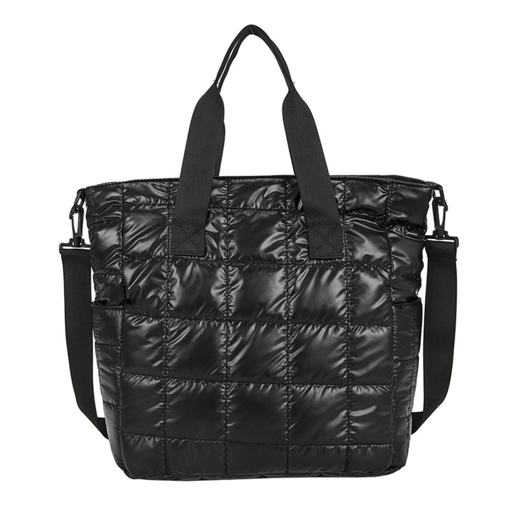 Stylish Women's Zippered Shoulder Bag - Trendy Checkered Pattern Large Capacity Handbag for Shopping, Work & Travel | Perfect Everyday Purse for Women