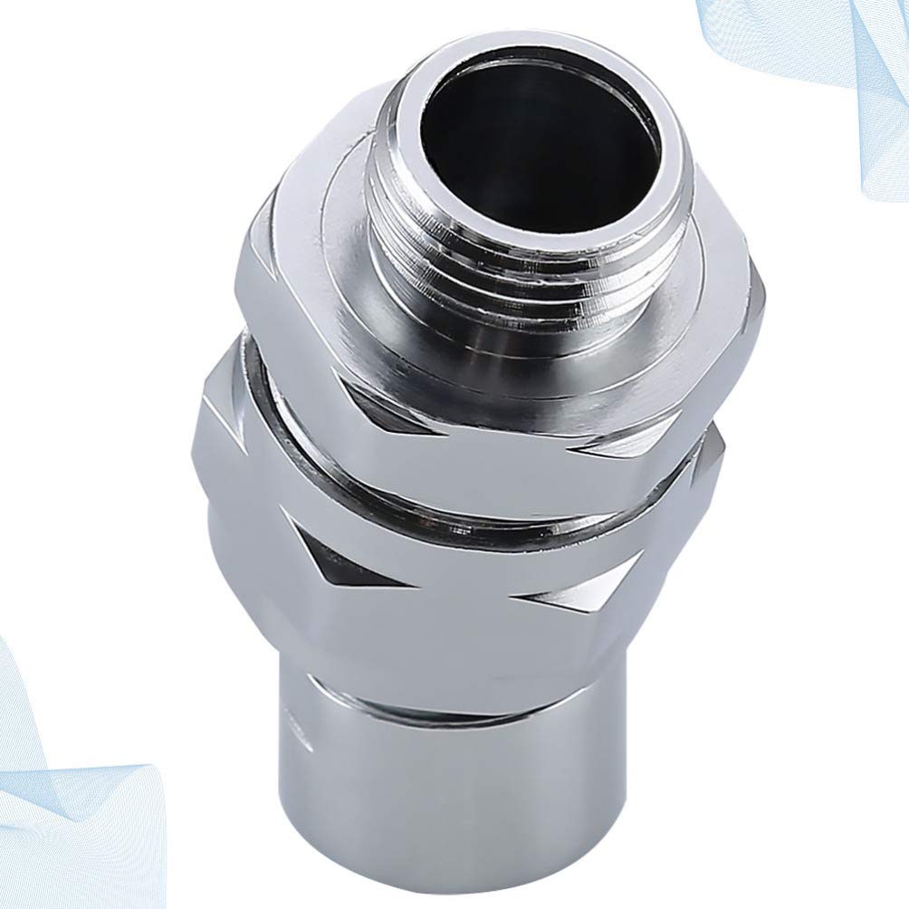 Cabilock Flexible Faucet Connector Hose - Swivel Joint Adapter for Shower Sprayer, Ball Shower Hose Connector & Arm Extender - Universal Fit for Kitchen Sink, Bathroom Shower & Outdoor Faucets - Includes Bright LED Shower Head with 360° Rotation