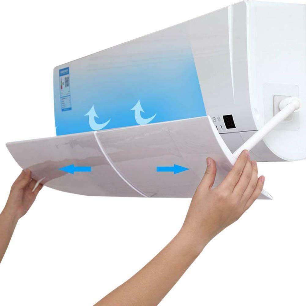 Adjustable Air Conditioner Deflector - Retractable AC Vent Cover & Wind Shield Baffle for Home & Office Cooling - Improve Airflow & Energy Efficiency