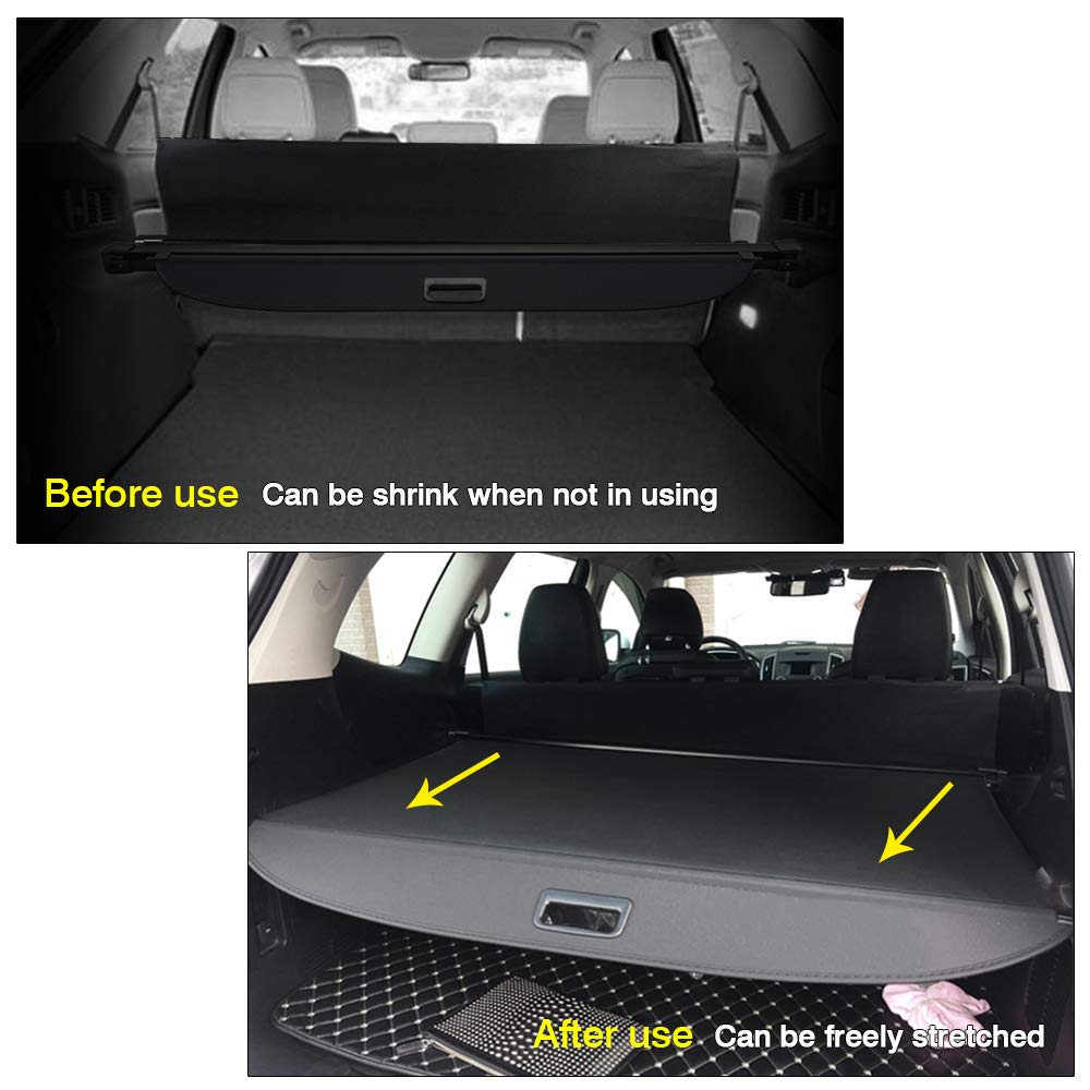 2015-2024 Ford Edge Retractable Cargo Cover - No Gap Trunk Shade for Luggage Protection | Perfect for Road Trips, Grocery Hauling & Pet Transport