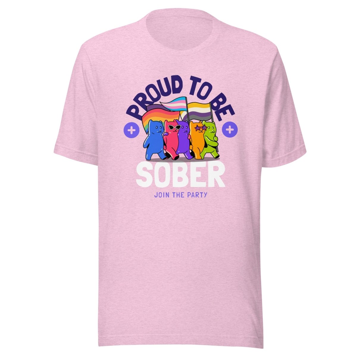 Proud to Be Sober Unisex T-Shirt - Rainbow Resilience Collection | Motivational Recovery Apparel for AA Meetings & Sober Celebrations