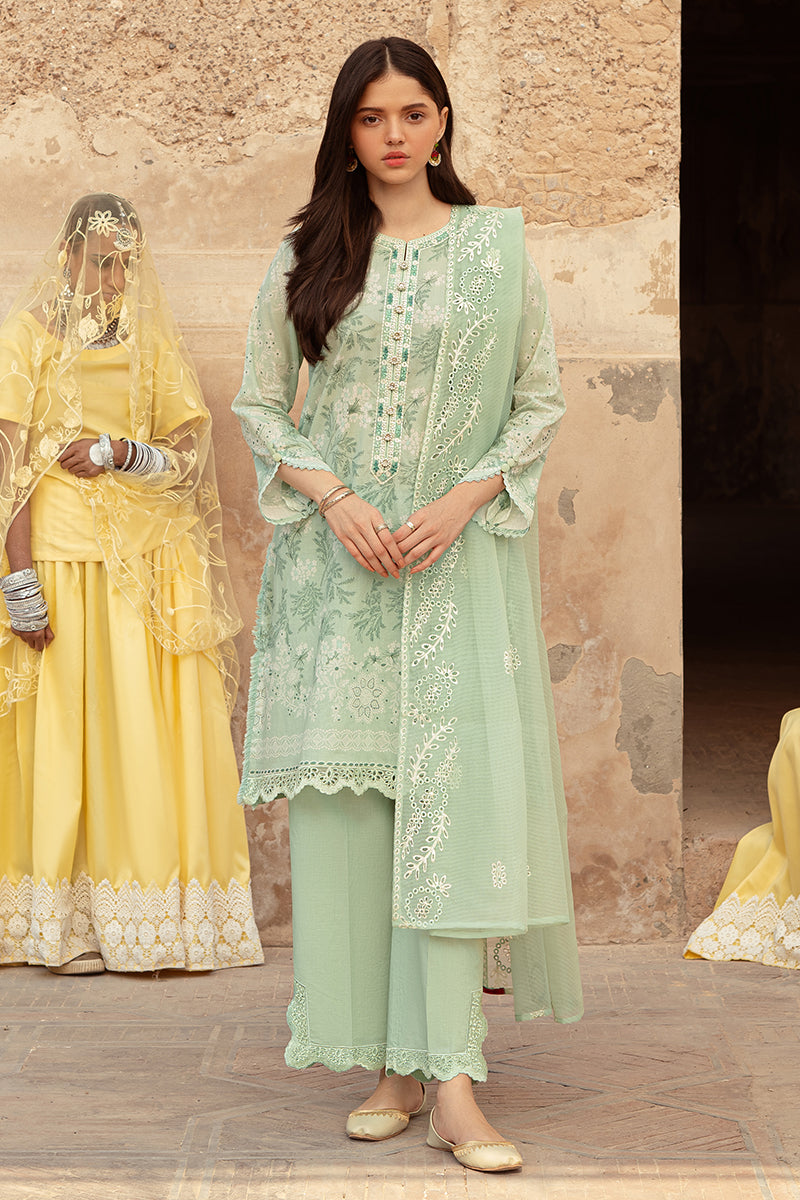 ICE LILY 3-Piece Lawn Printed Suit Set - Floral Design Women's Summer Outfit for Casual Wear, Parties & Special Occasions