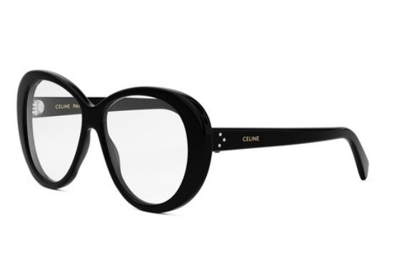 Celine 3 DOTS CL50150I 001 Shiny Black Butterfly Women's Eyeglasses – Stylish Cat-Eye Frames for Women, UV Protection & Lightweight Design – Perfect for Office, Reading, and Fashion Accessories