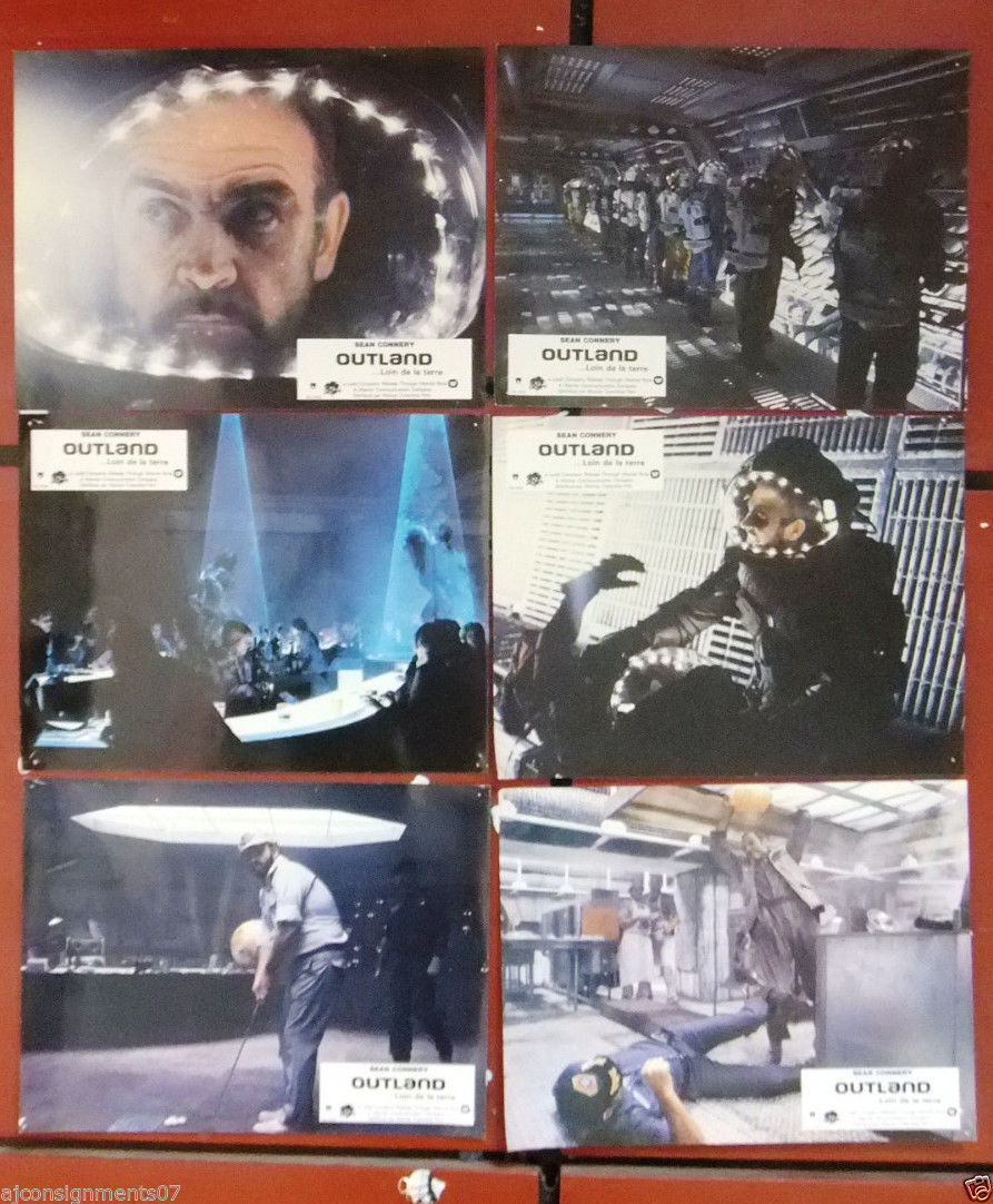 Outland (1981) - Set of 12 Original 10x8 Movie Lobby Cards Featuring Sean Connery - Perfect for Film Collectors & Sci-Fi Memorabilia Displays