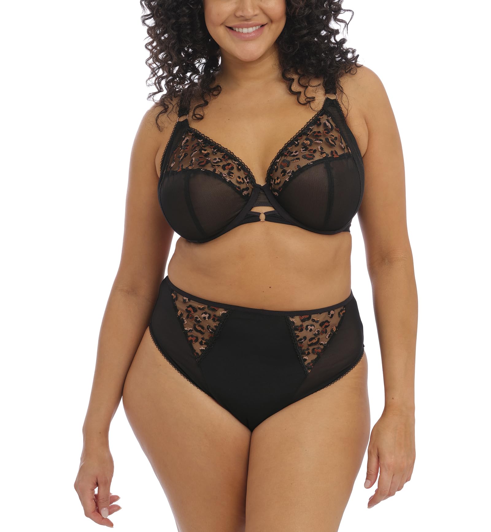 Elomi Women's Plus Size Plunge Bra - Supportive Full Coverage Underwire Lingerie for Curvy Women | Perfect for Evening Wear, Date Nights & Special Occasions