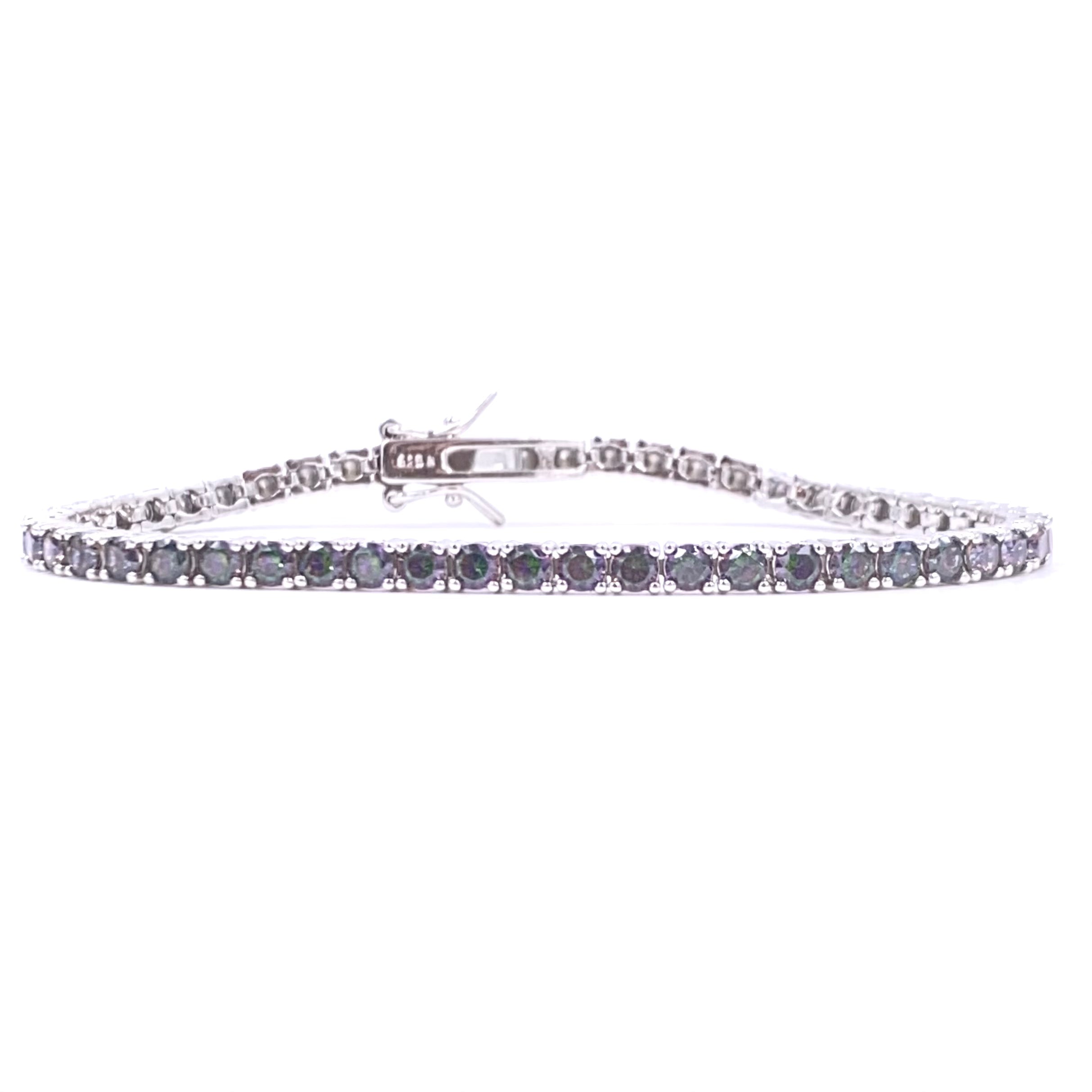 Ashley Gold Sterling Silver CZ Tennis Bracelet for Women - Elegant Cubic Zirconia Bracelet for Parties, Weddings & Everyday Wear