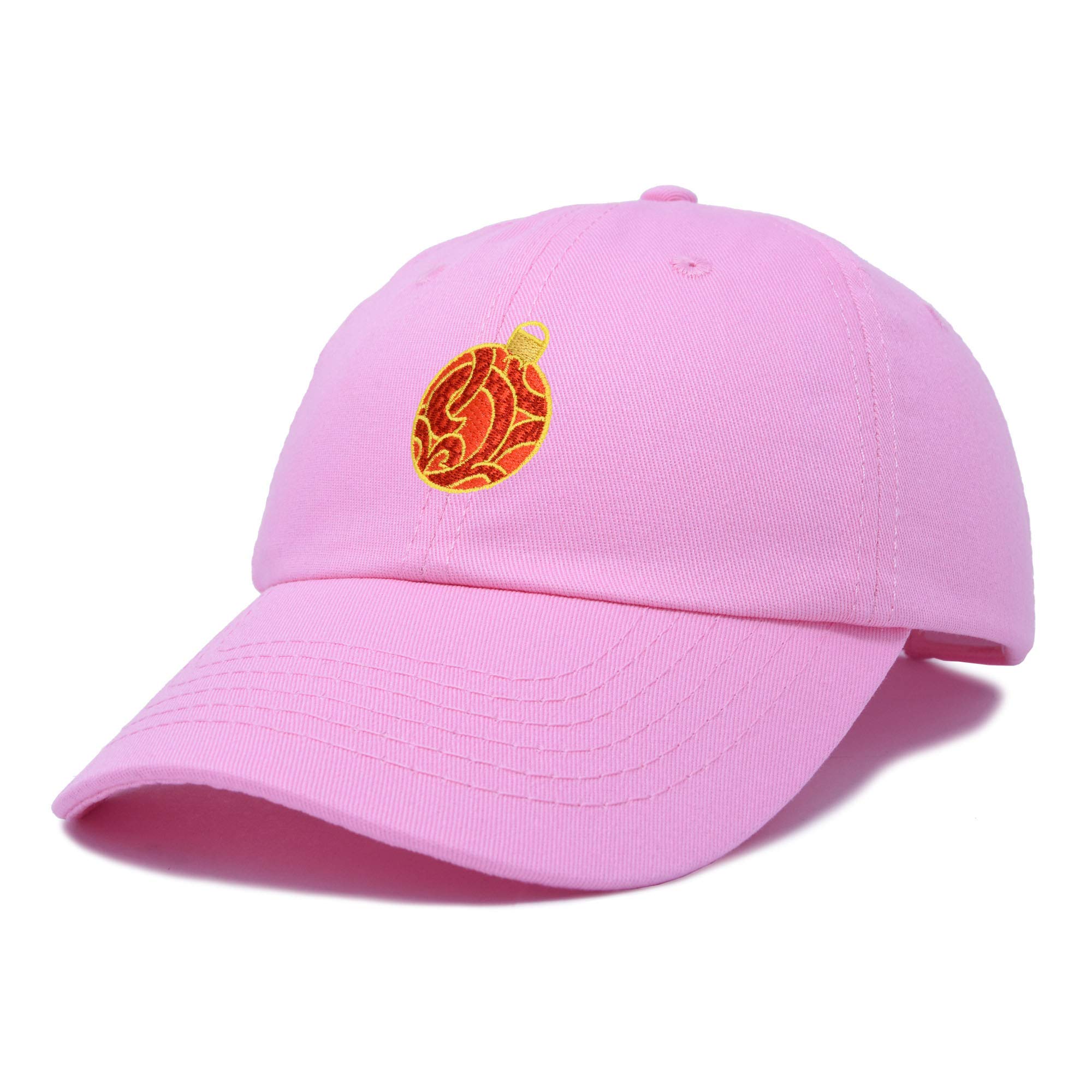 DALIX Women's Holiday Christmas Ornament Baseball Cap - Festive Embroidered Santa Hat for Xmas Party, Gift Exchange & Winter Celebrations