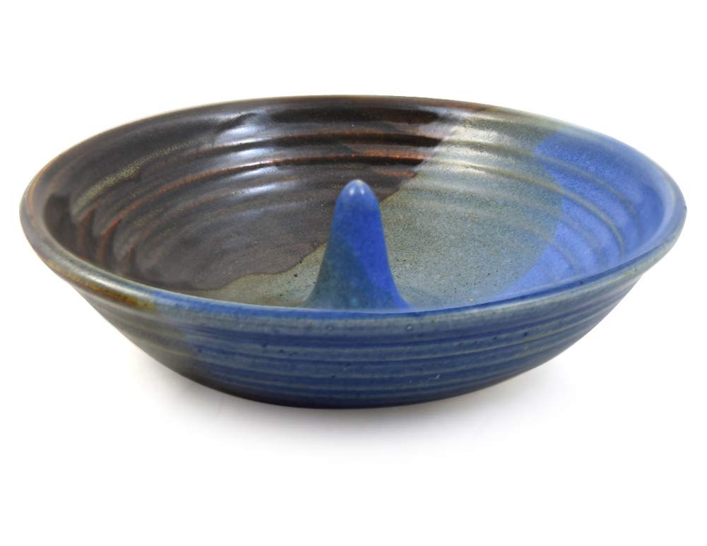 American Made Stoneware Pottery Microwave Omelette Egg Cooker - Lakeside Blue | Microwave Safe Egg Cooker for Breakfast, Quick Meals & Camping