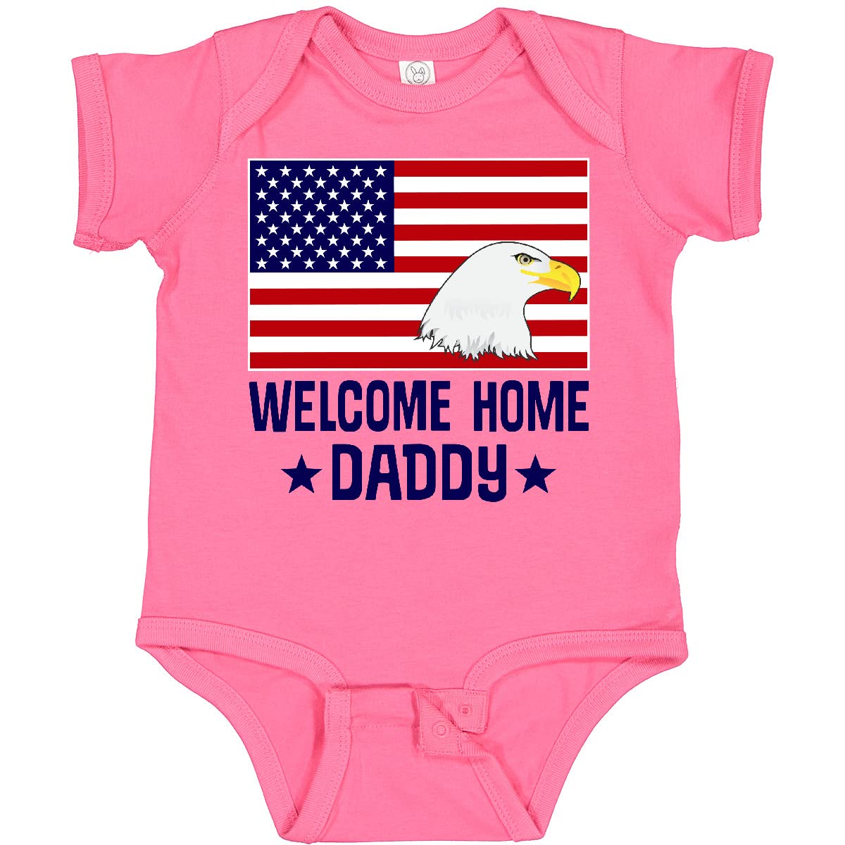 Inktastic Military Homecoming Welcome Home Daddy Baby Bodysuit - Cute Outfit for Army Dad Reunion & Family Photos - Perfect for Veterans Day, Homecoming Parties & Newborn Photoshoots