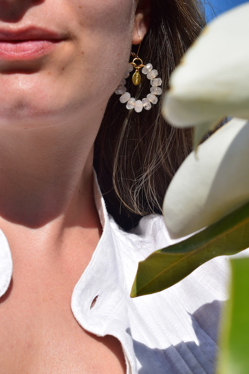 Elegant Bridal Rose Quartz Earrings – Handmade Tribal Jewelry for Weddings & Special Occasions | Perfect Gift for Bride, Bridesmaids & Wedding Guests