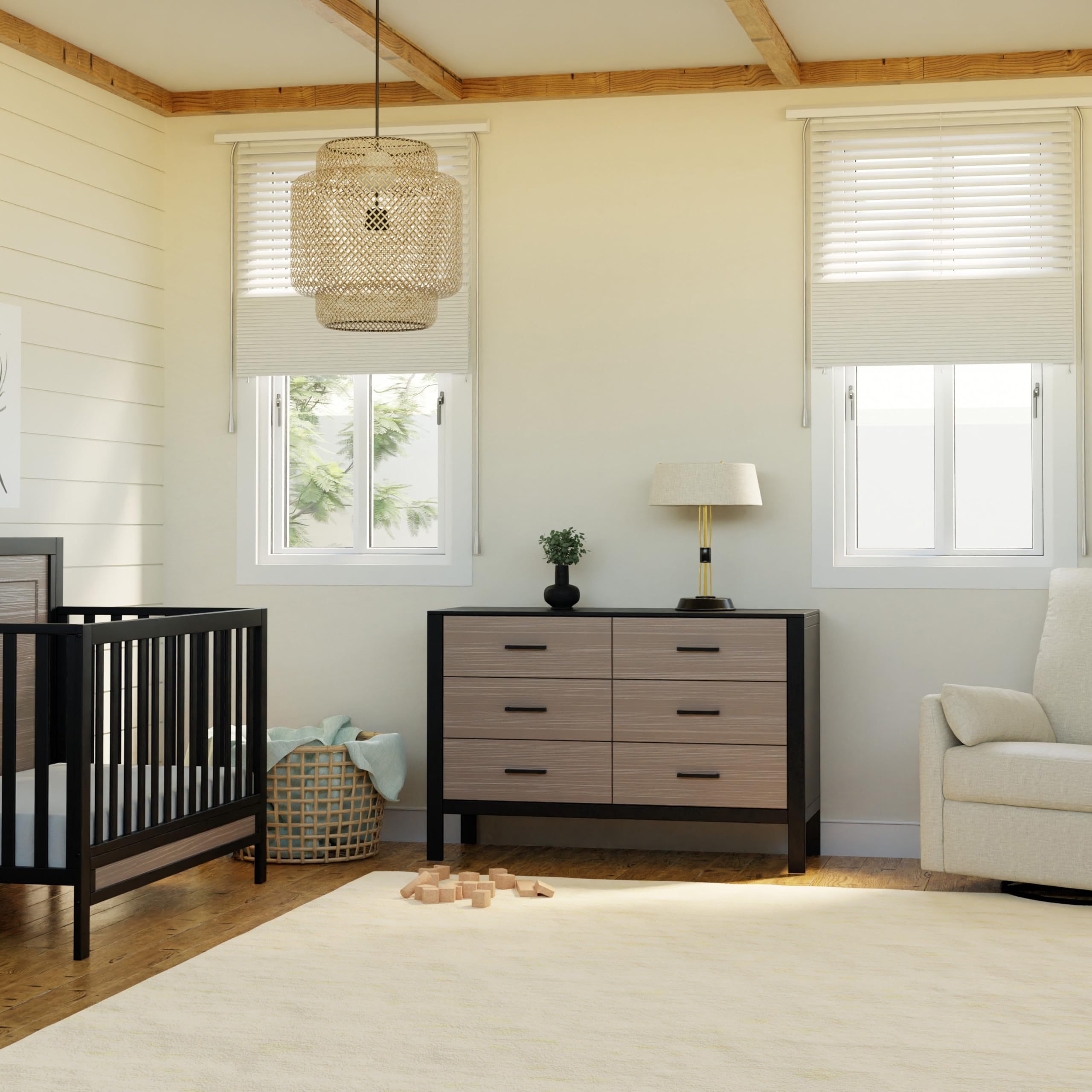 DaVinci Kalani 3-Drawer White Dresser - Modern Nursery & Kids Room Storage Furniture for Bedroom Organization
