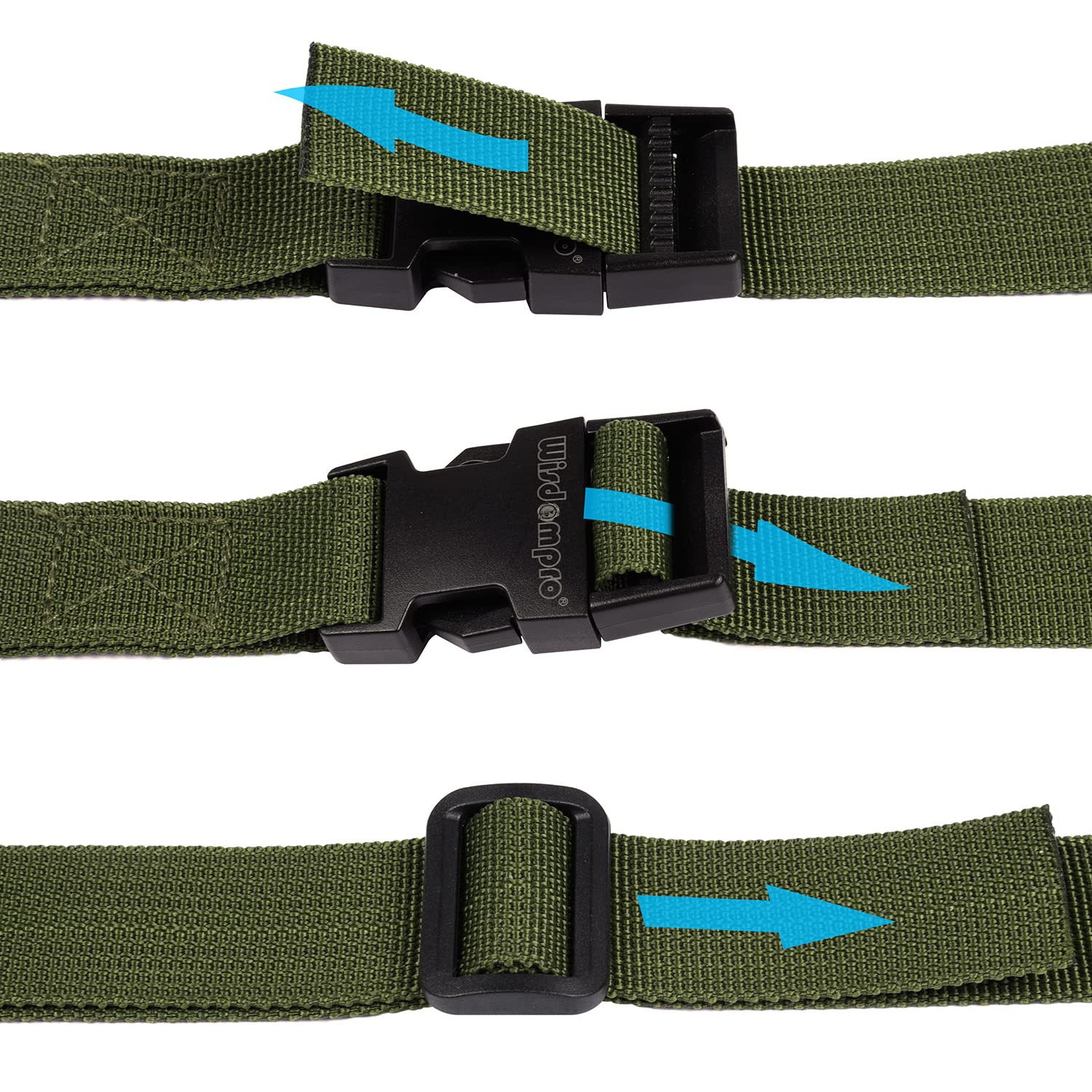 Wisdompro Heavy Duty Luggage Straps 2-Pack - Adjustable Nylon Utility Straps with Quick Release Buckles for Suitcases, Backpacks & Travel Gear (48