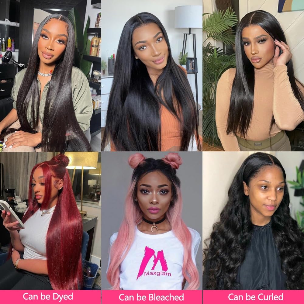 10A Brazilian Straight Human Hair Bundles 100% Unprocessed Virgin Remy Hair - 3 Bundles (22/24/26 Inch) Natural Black for Weaving & Extensions | Perfect for Salon Styling, Daily Wear & Special Occasions