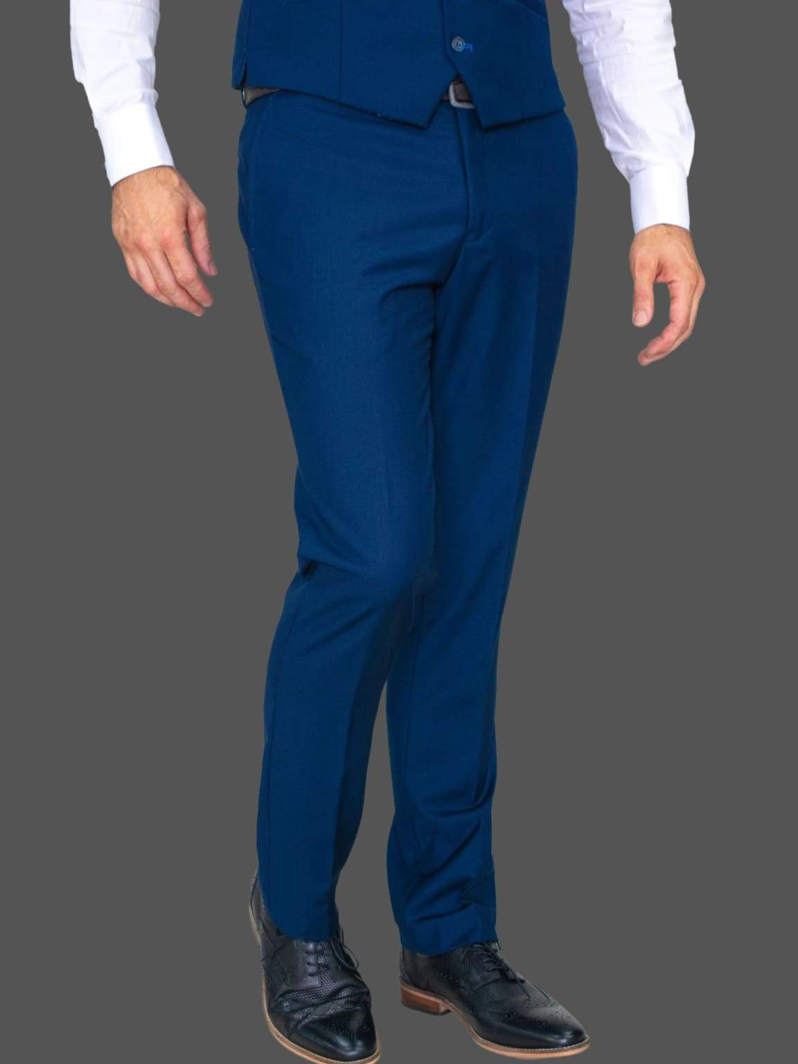 Cavani Jefferson Navy Suit Pants for Men - Classic Formal Dress Trousers for Business, Weddings & Special Occasions