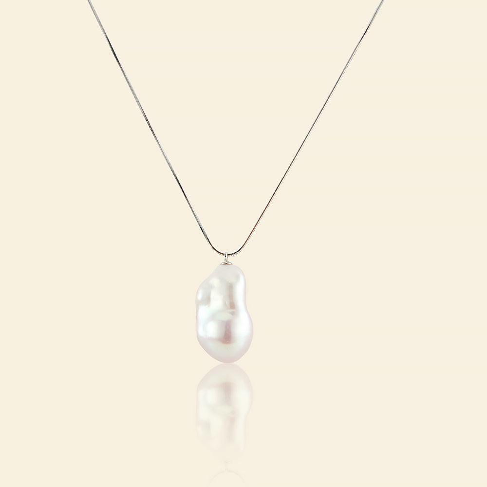 Elegant Baroque Pearl Pendant Necklace for Women - Unique Irregular Freshwater Pearl Jewelry Gift for Mother's Day, Anniversary & Special Occasions