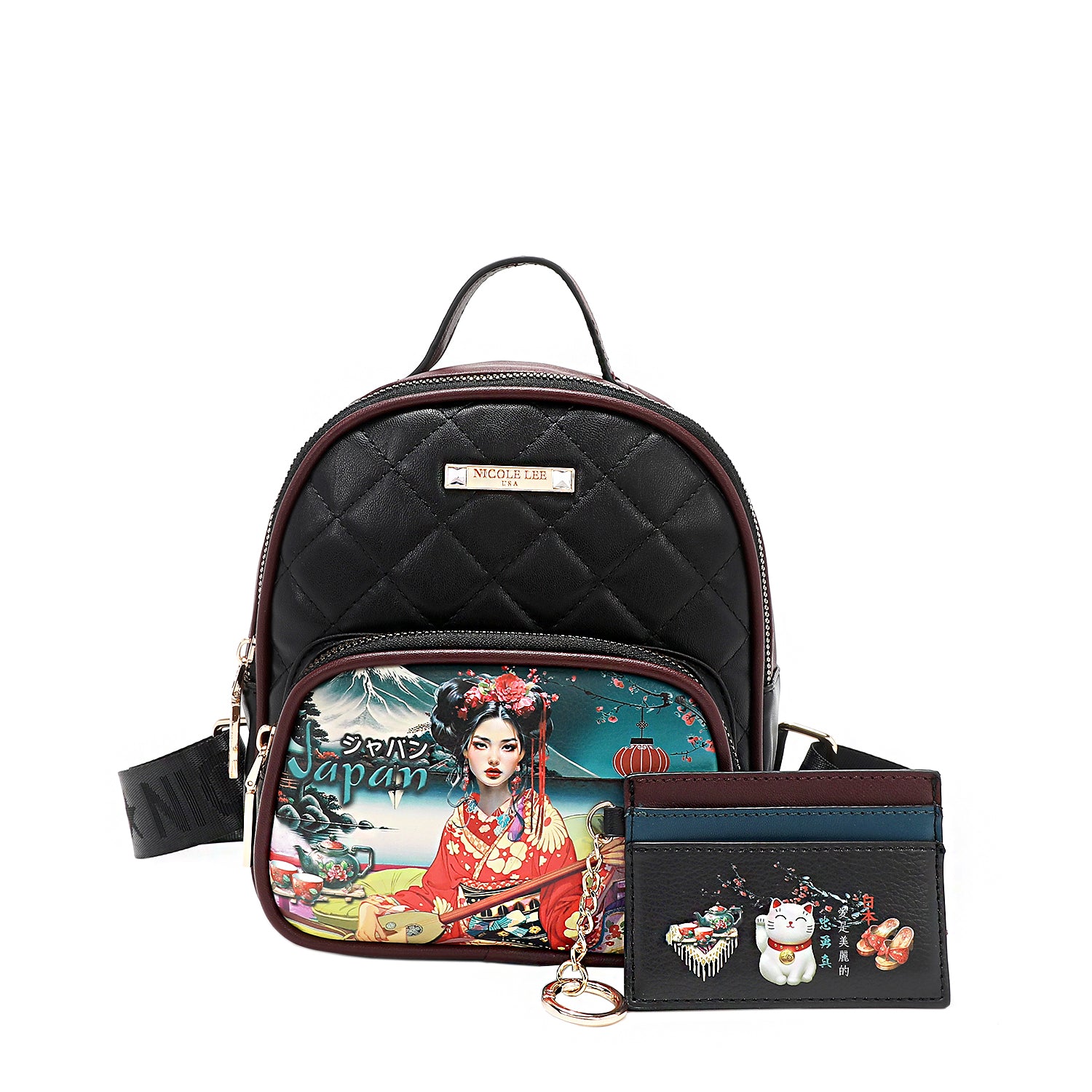 2 Piece Gift Set - Mini Backpack & Card Holder Wallet for Women | Perfect for Travel, Shopping & Daily Use