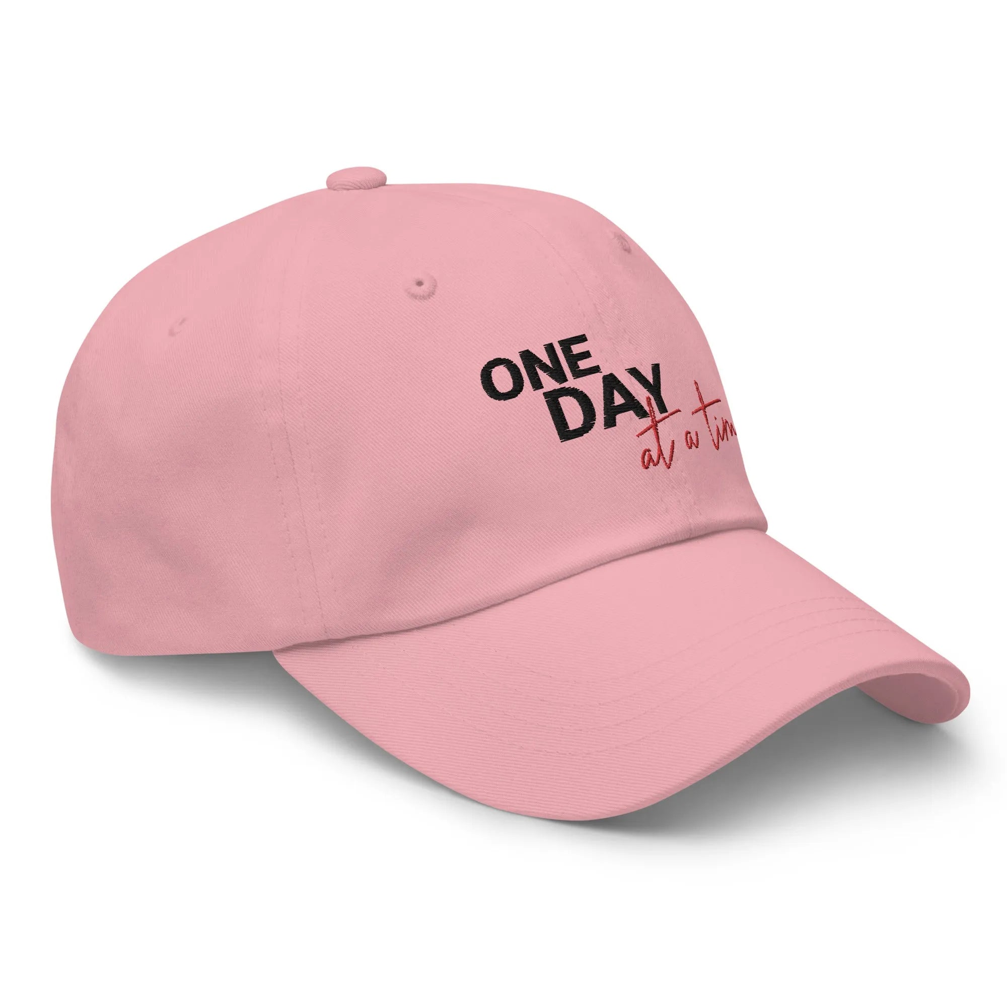 One Day At A Time Embroidered Dad Hat - Adjustable Cotton Baseball Cap for Men & Women - Perfect for Outdoor Activities, Sports & Casual Wear