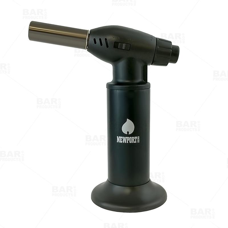 Premium Black Culinary Torch - Extra Large Butane Kitchen Torch for Creme Brulee, Desserts, BBQ, Grilling & Cooking - Professional Chef-Grade Flame Torch for Home & Restaurant Use