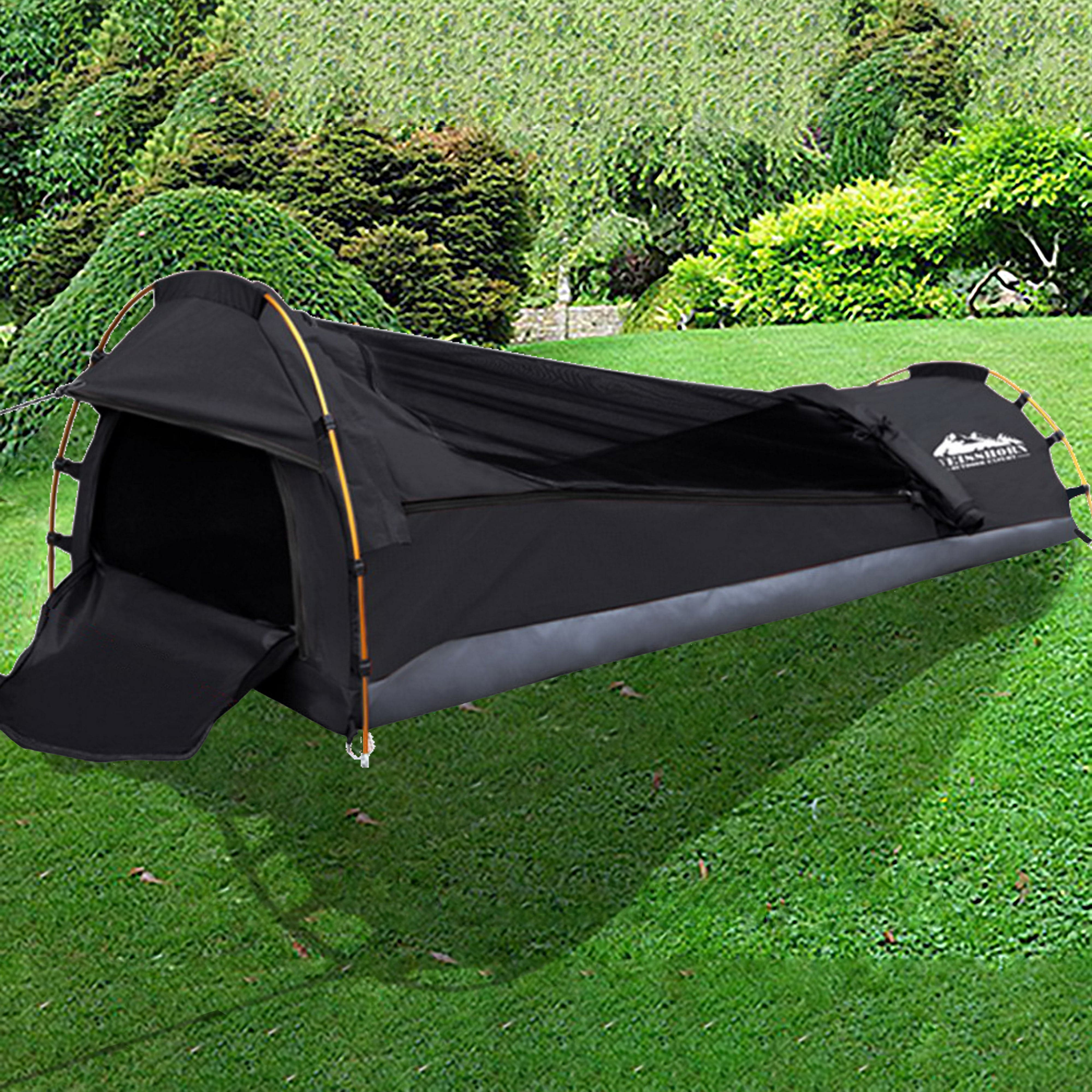 Weisshorn Single Biker Swag - Grey Ripstop Canvas Camping Sleeping Bag for Outdoor Adventures, Motorcycle Trips & Backpacking