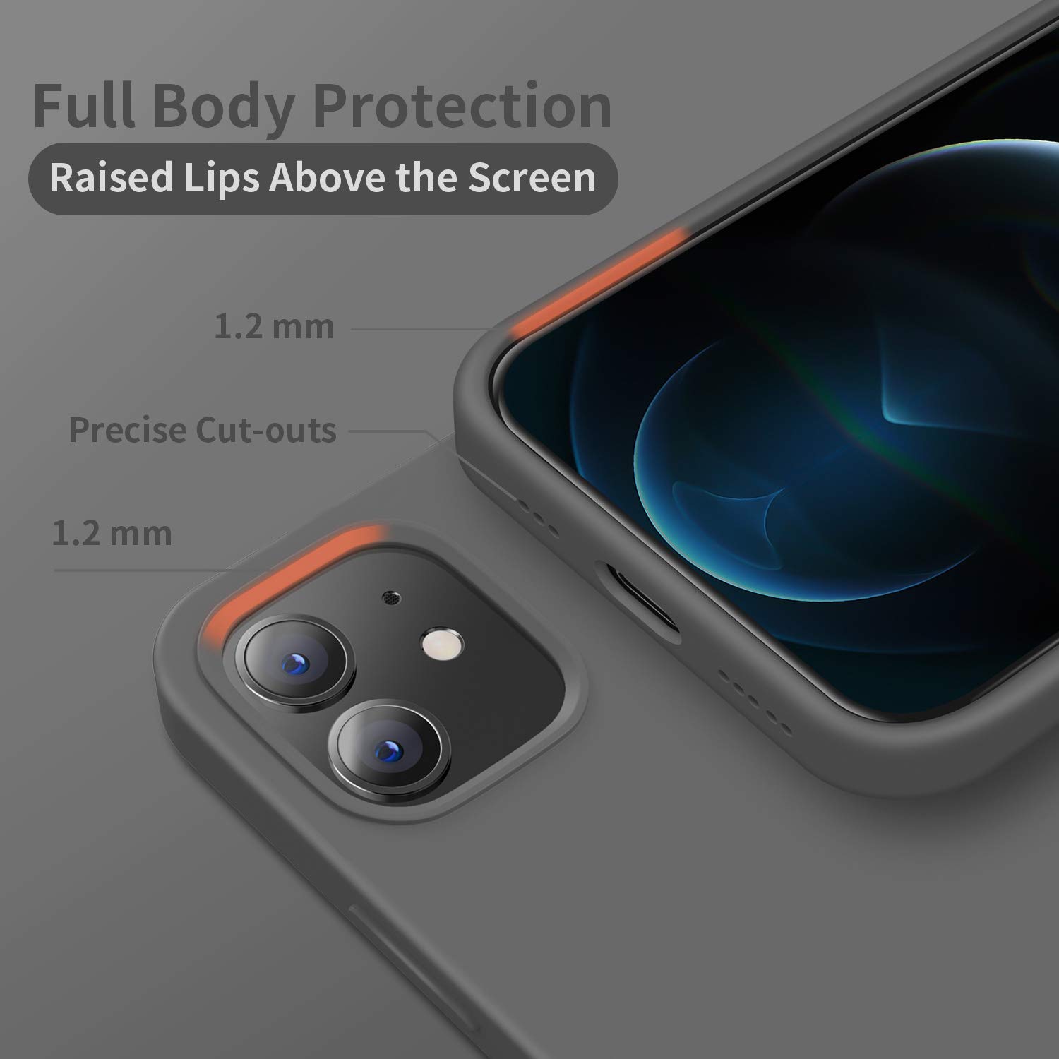 Premium Shockproof Silicone Case for iPhone 12 & iPhone 12 Pro (6.1
